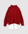 nAvy 時短 ボタンハイネックニット レディース
