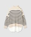 nAvy 時短 ボタンハイネックニット レディース