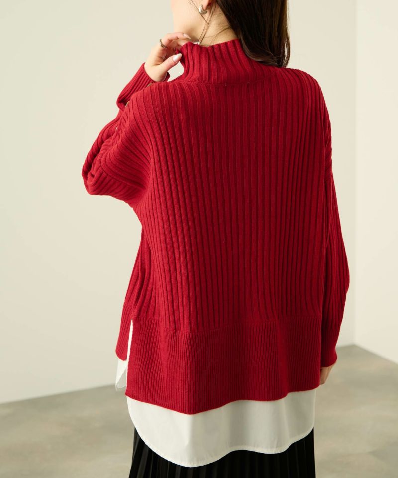 nAvy 時短 ボタンハイネックニット レディース商品画像-7