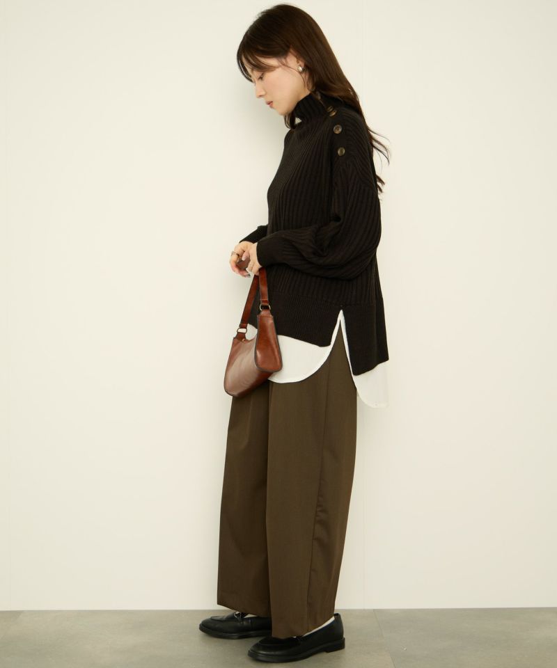 nAvy 時短 ボタンハイネックニット レディース商品画像-13