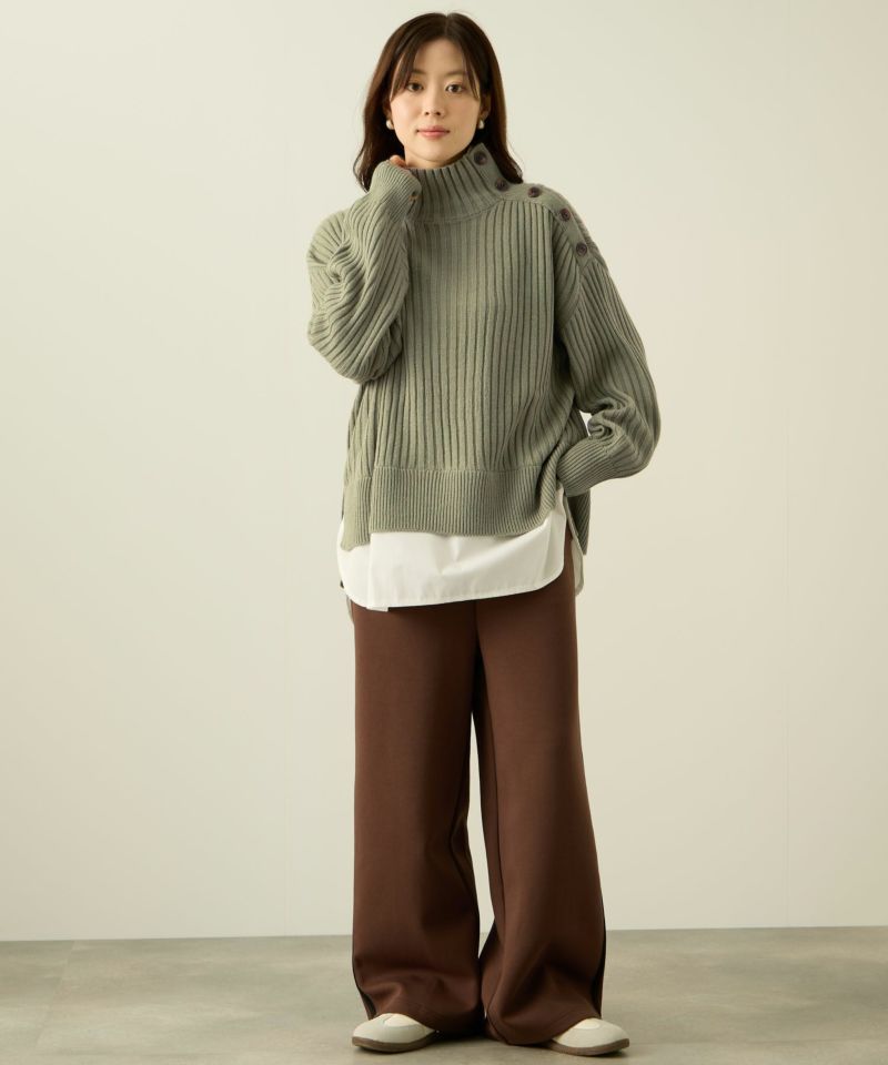 nAvy 時短 ボタンハイネックニット レディース商品画像-19