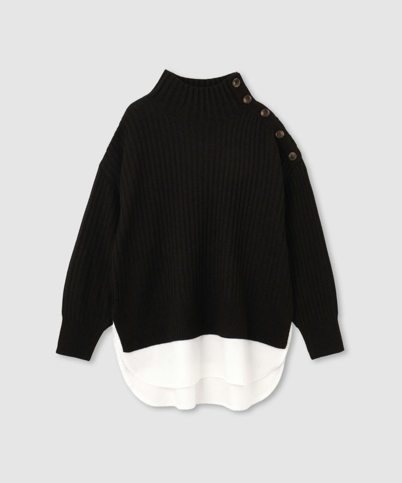 nAvy 時短 ボタンハイネックニット レディース商品画像-21