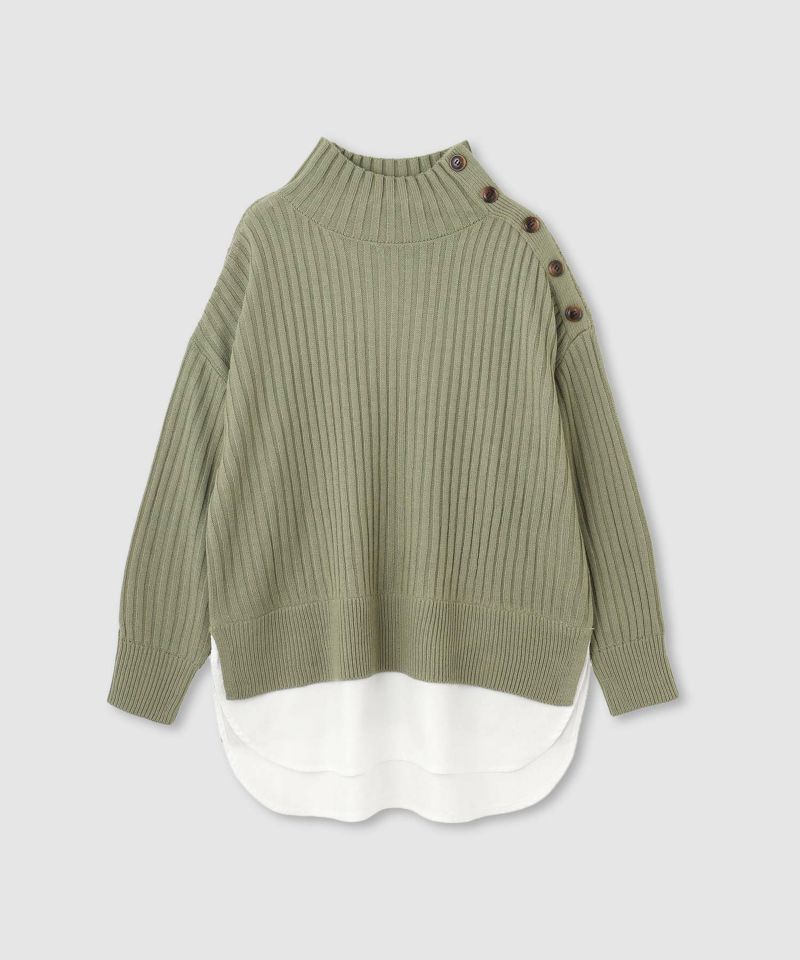 nAvy 時短 ボタンハイネックニット レディース商品画像-23