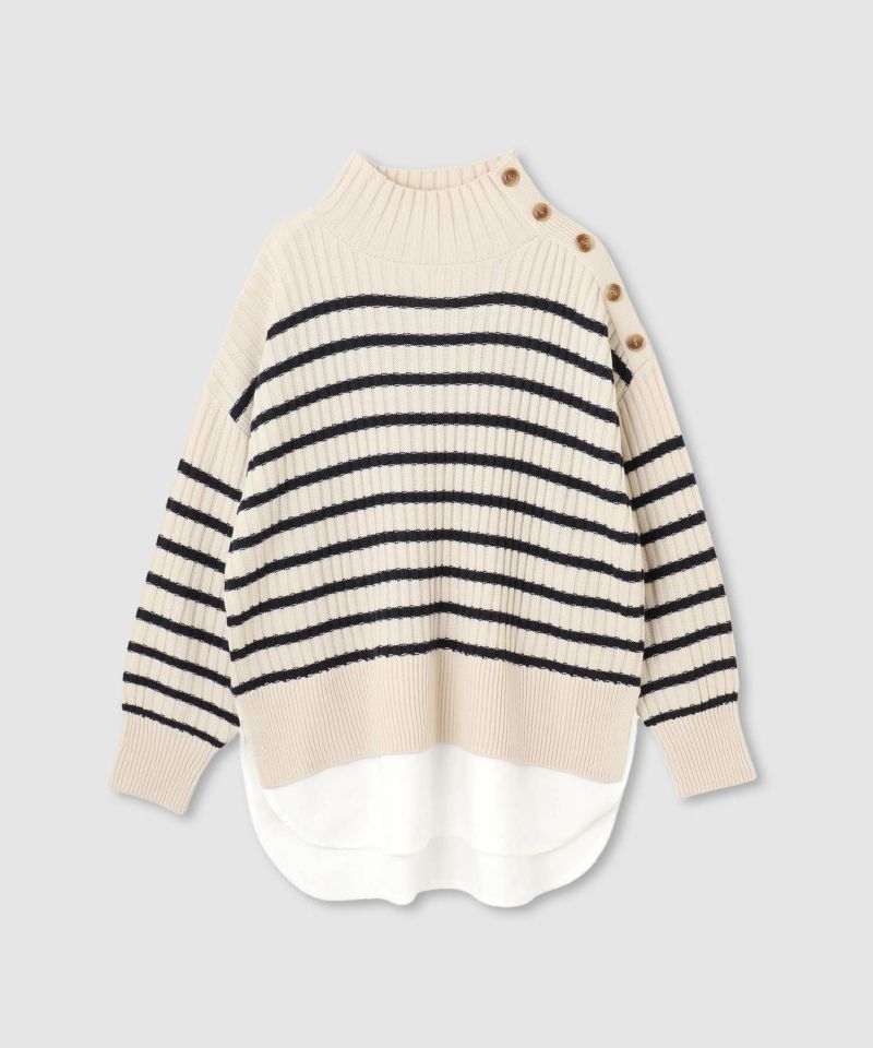 nAvy  時短 ボタンハイネックニット レディース商品画像-24