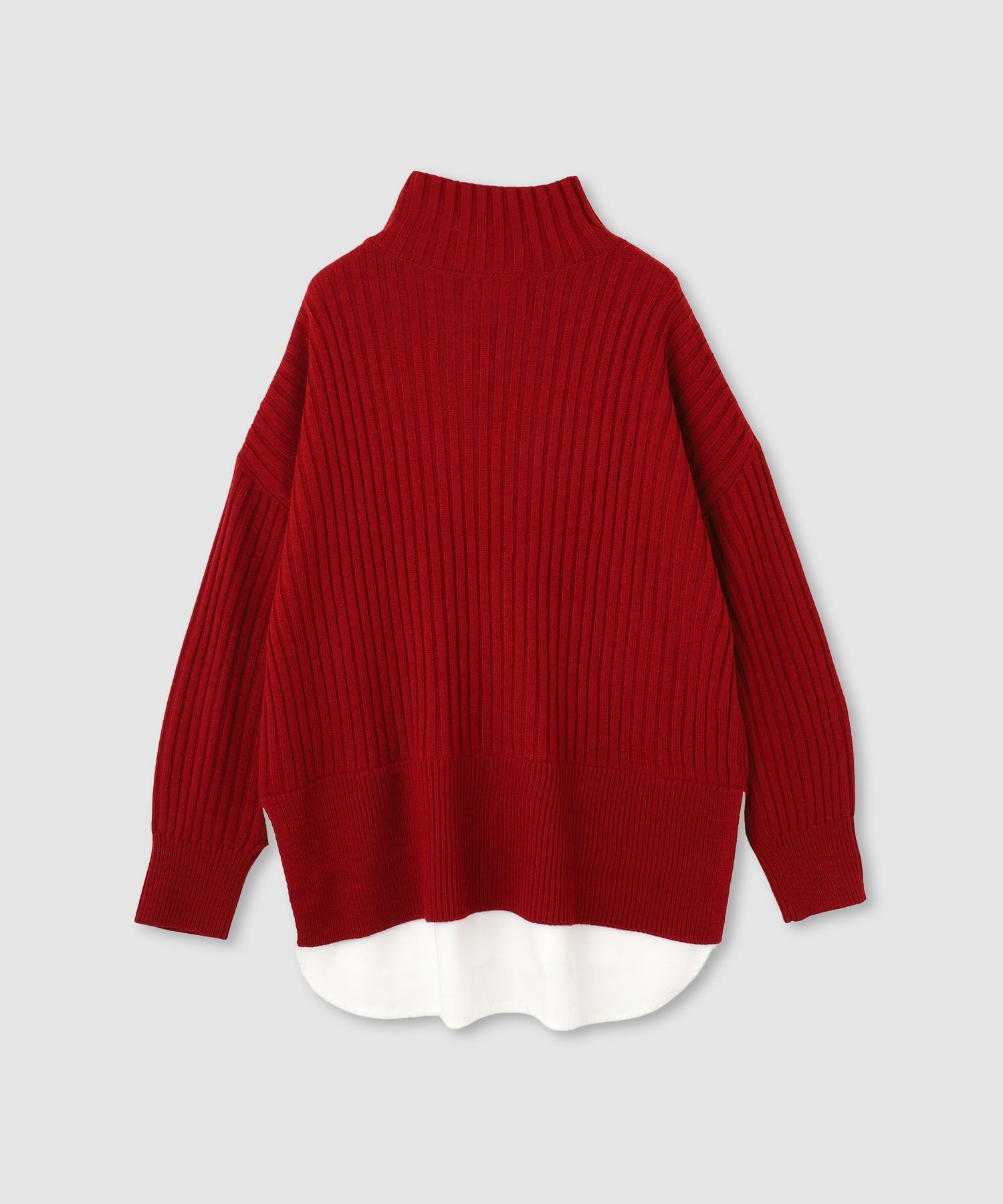 nAvy 時短 ボタンハイネックニット レディース