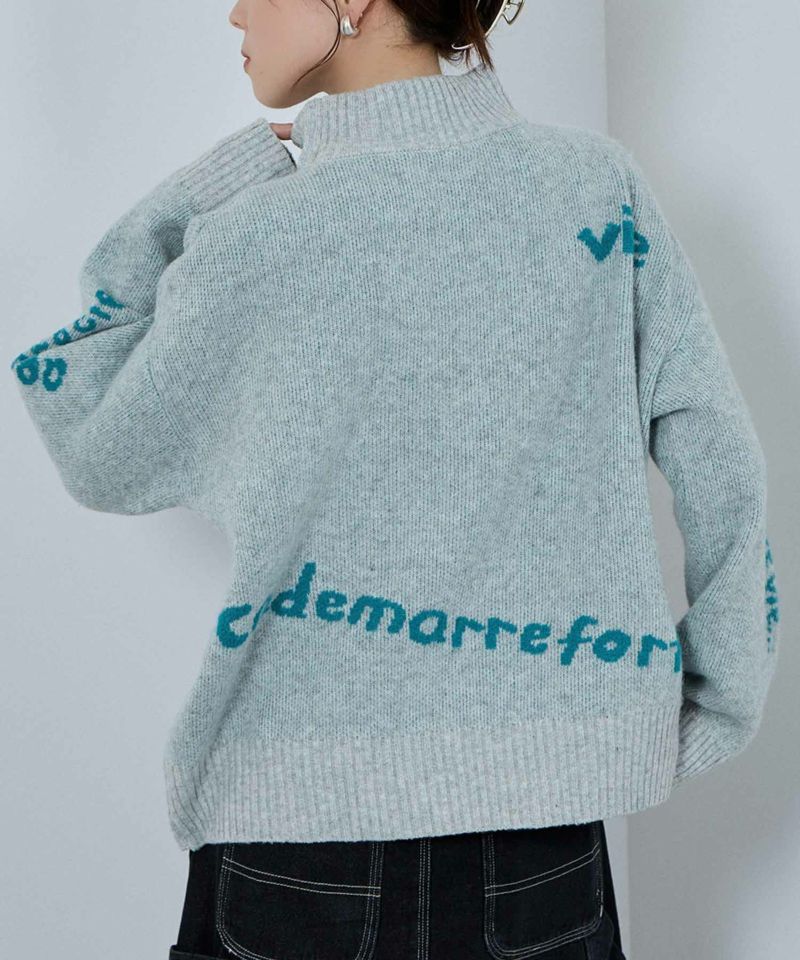 [値下げ]nAvy もちり もちもち 総柄ハイネックニット レディース商品画像-5