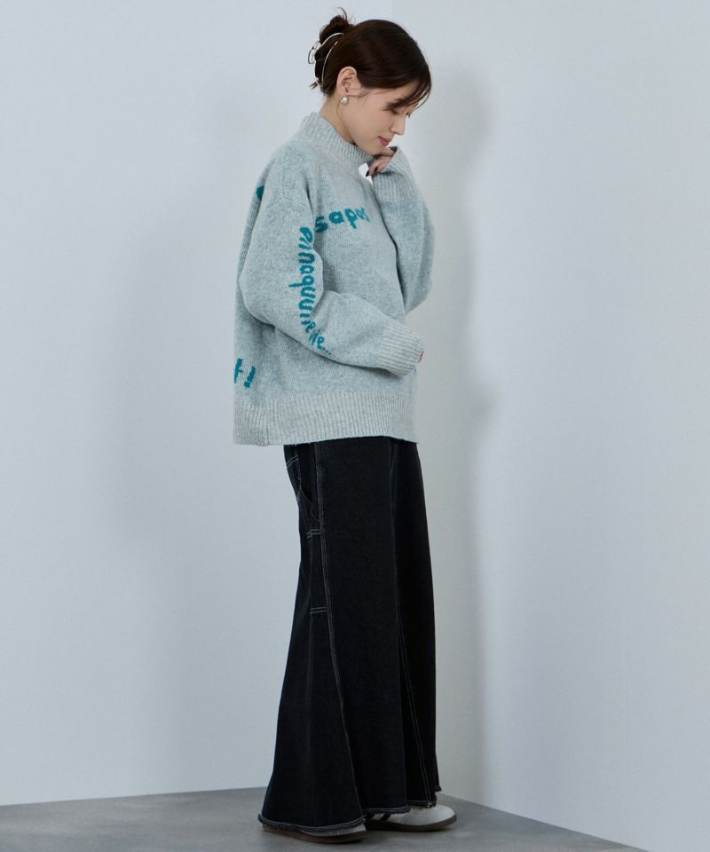 [値下げ]nAvy もちり もちもち 総柄ハイネックニット レディース商品画像-7