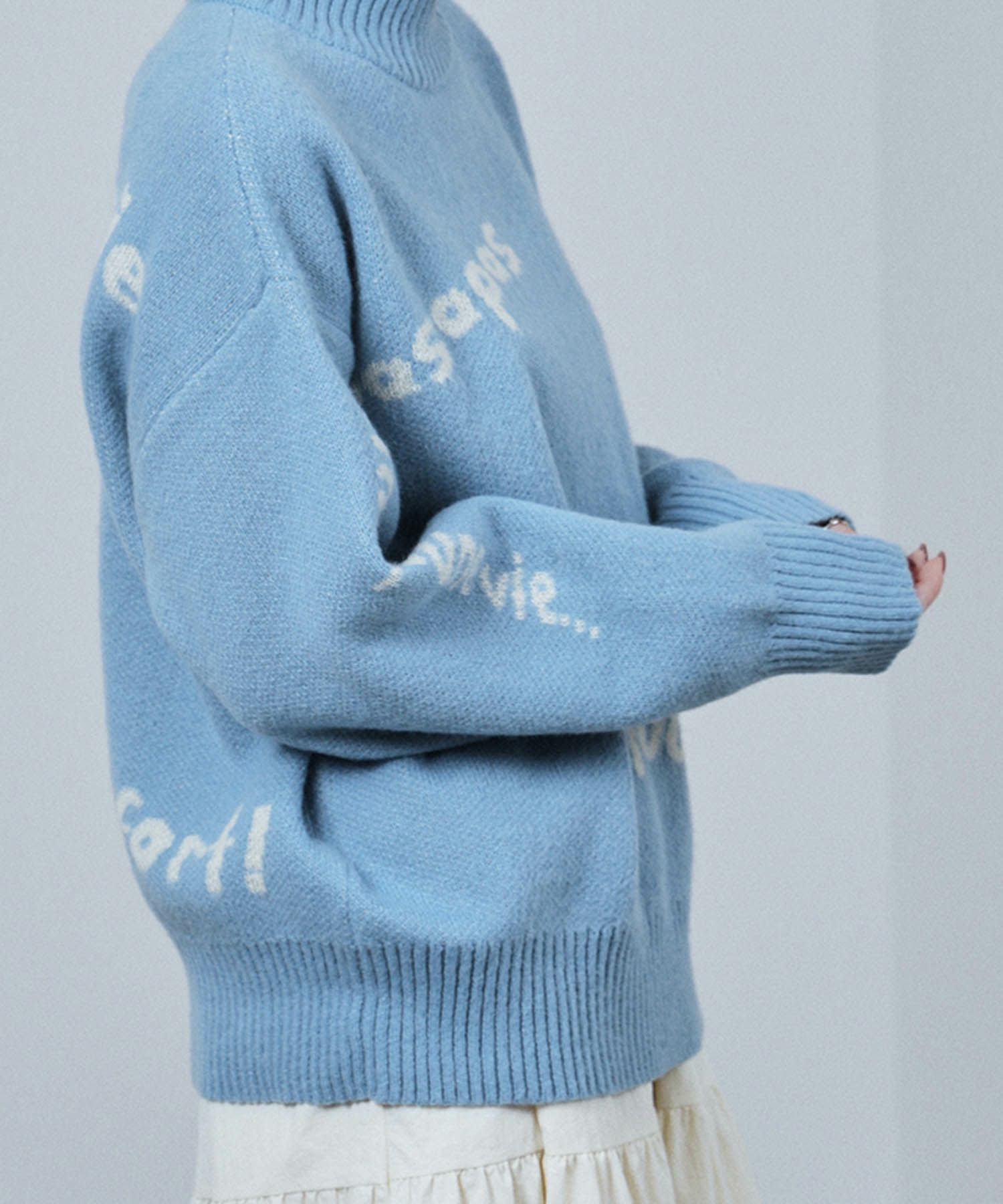 nAvy もちり もちもち 総柄ハイネックニット レディース商品画像-9