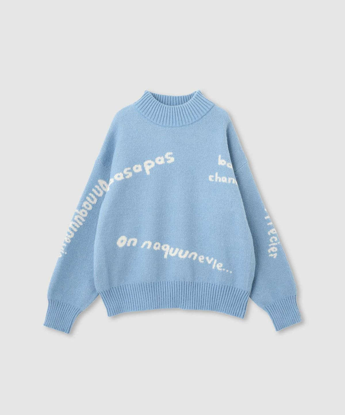 nAvy もちり もちもち 総柄ハイネックニット レディースnAvy もちり もちもち 総柄ハイネックニット レディース