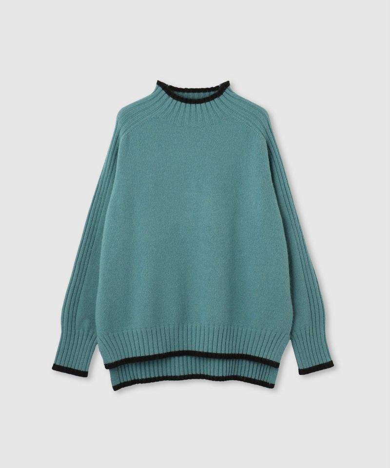 nAvy もちり もちもち 配色ハイネックニット レディース商品画像-22