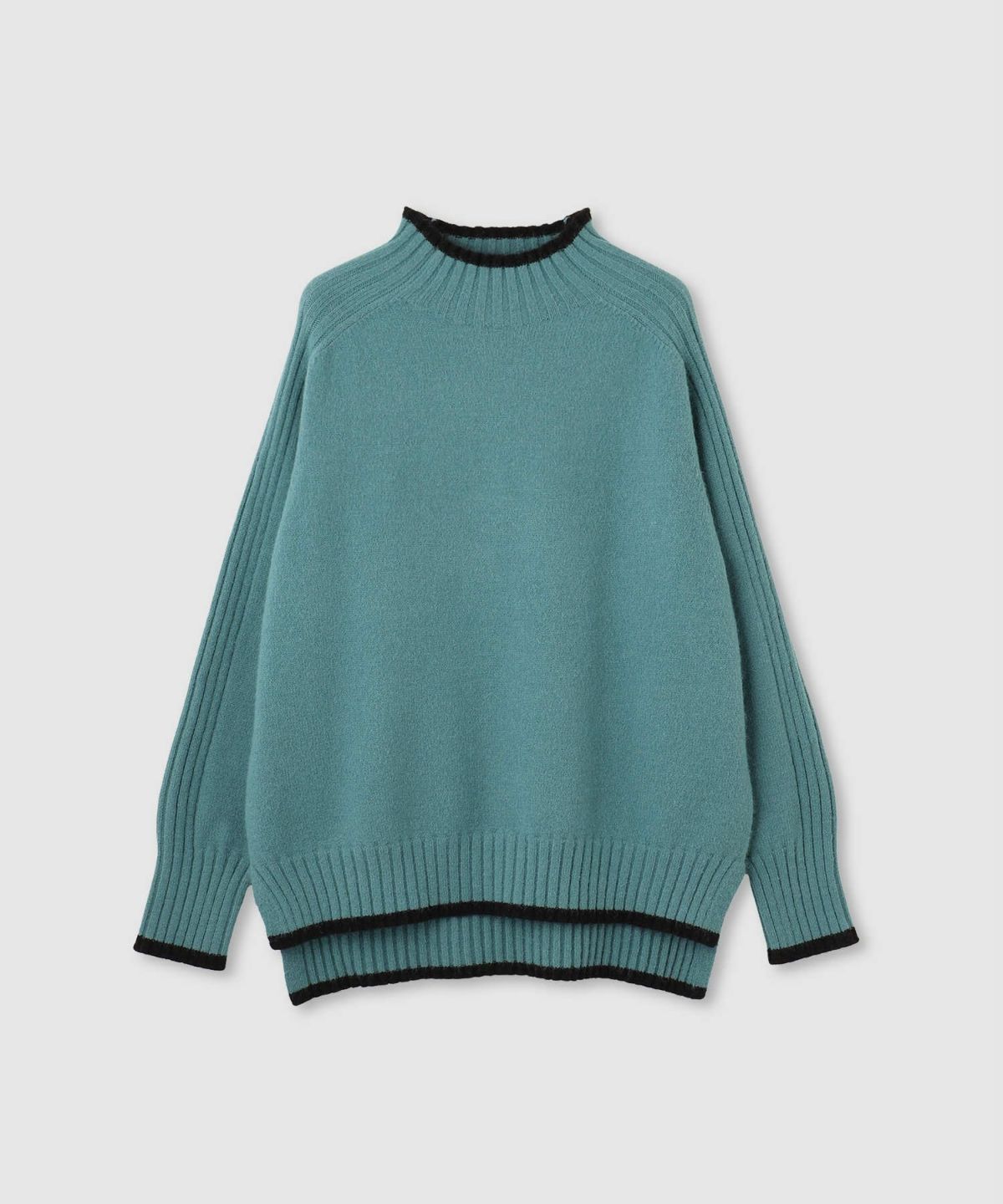 nAvy もちり もちもち 配色ハイネックニット レディース