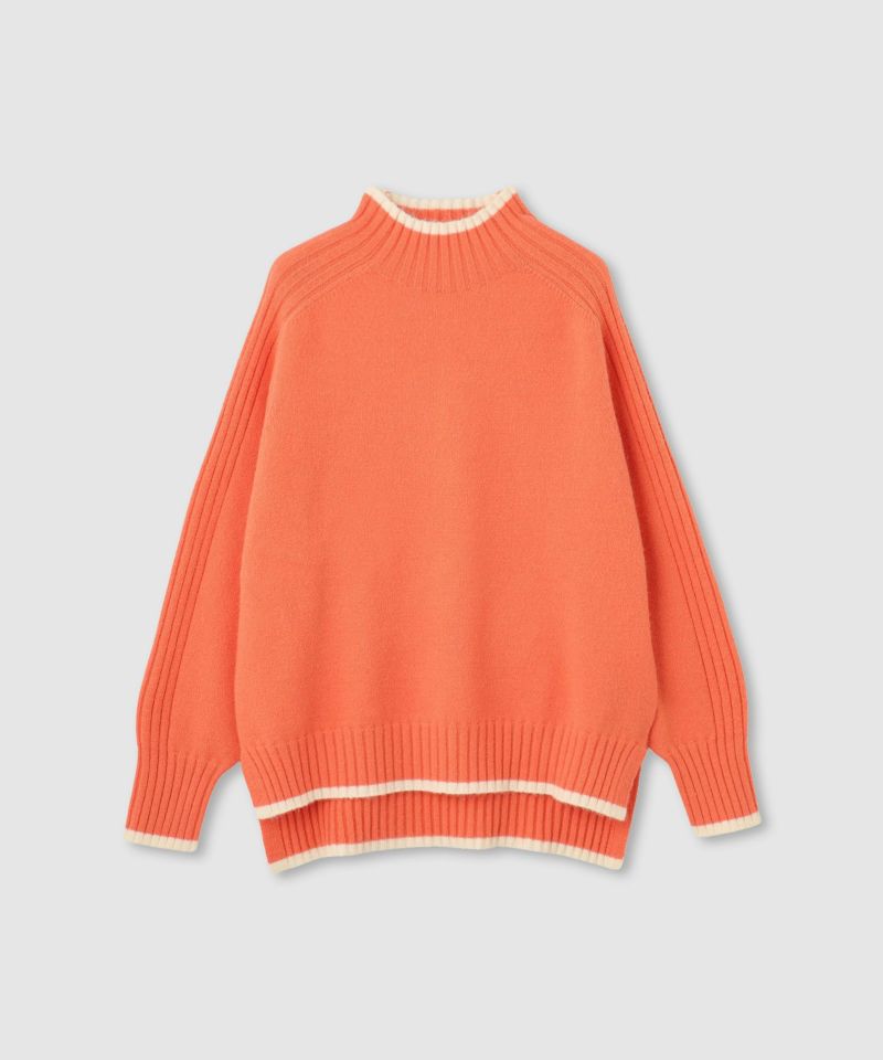 nAvy もちり もちもち 配色ハイネックニット レディース商品画像-24