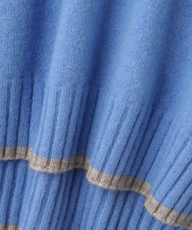 nAvy もちり もちもち 配色ハイネックニット レディース商品画像-30