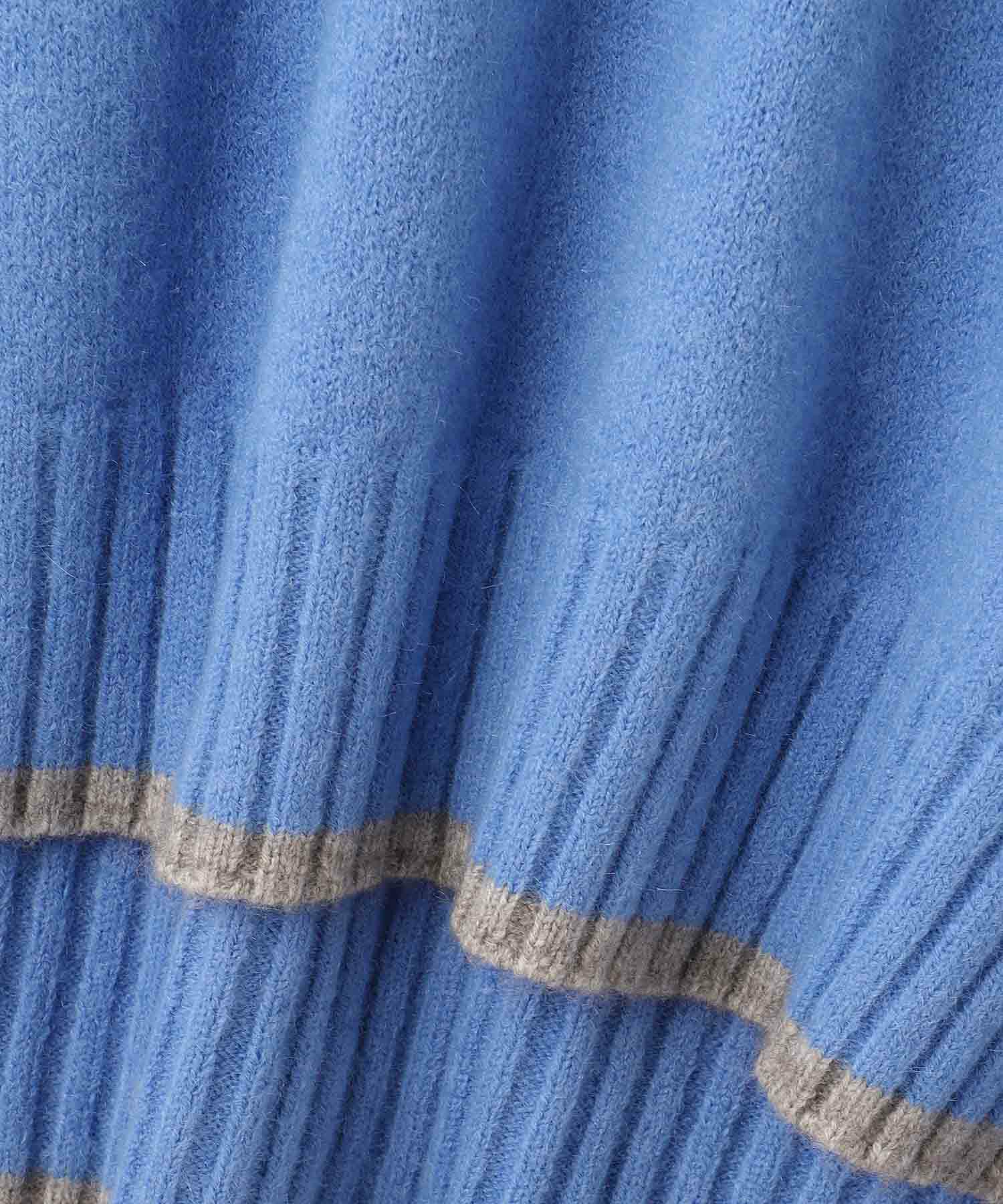 nAvy もちり もちもち 配色ハイネックニット レディース商品画像-30