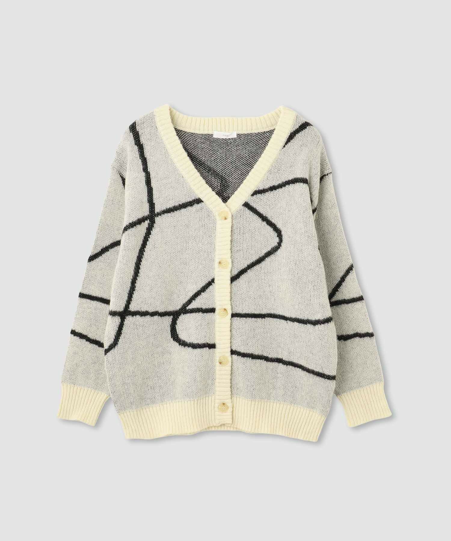 [さらに50%OFF]nAvy もちり もちもち 総柄ニットカーディガン レディース商品画像-18
