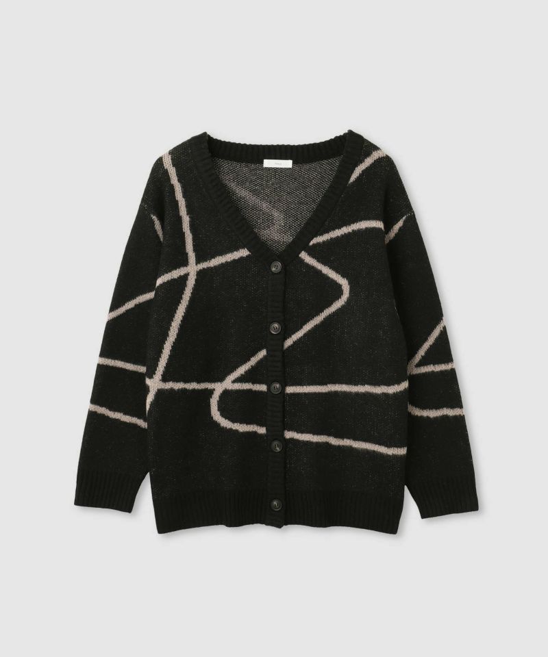 nAvy もちり もちもち 総柄ニットカーディガン レディース