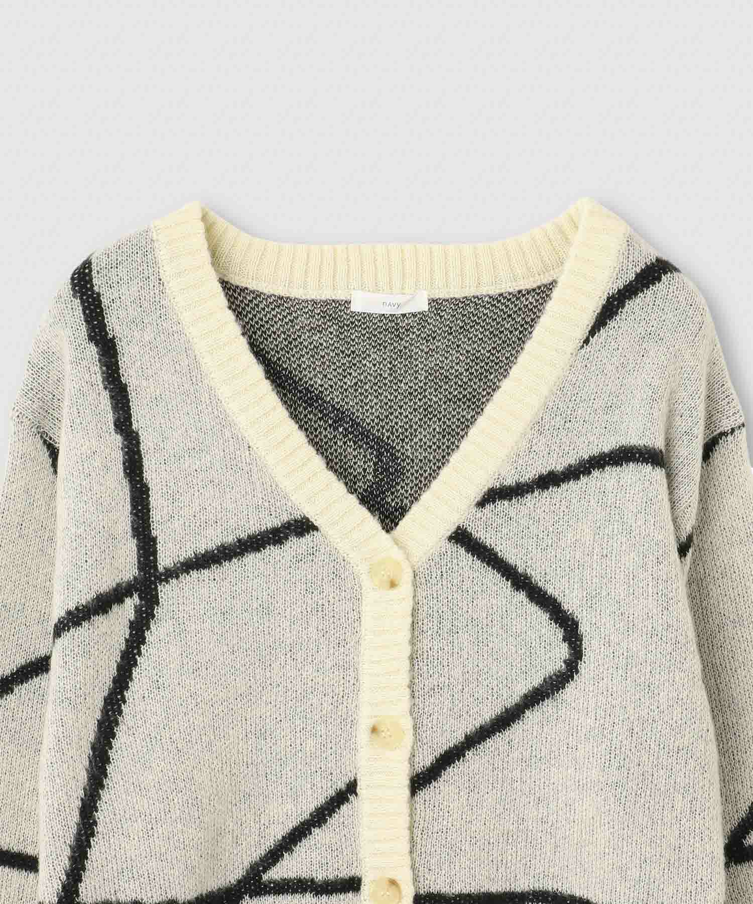 [さらに50%OFF]nAvy もちり もちもち 総柄ニットカーディガン レディース商品画像-23