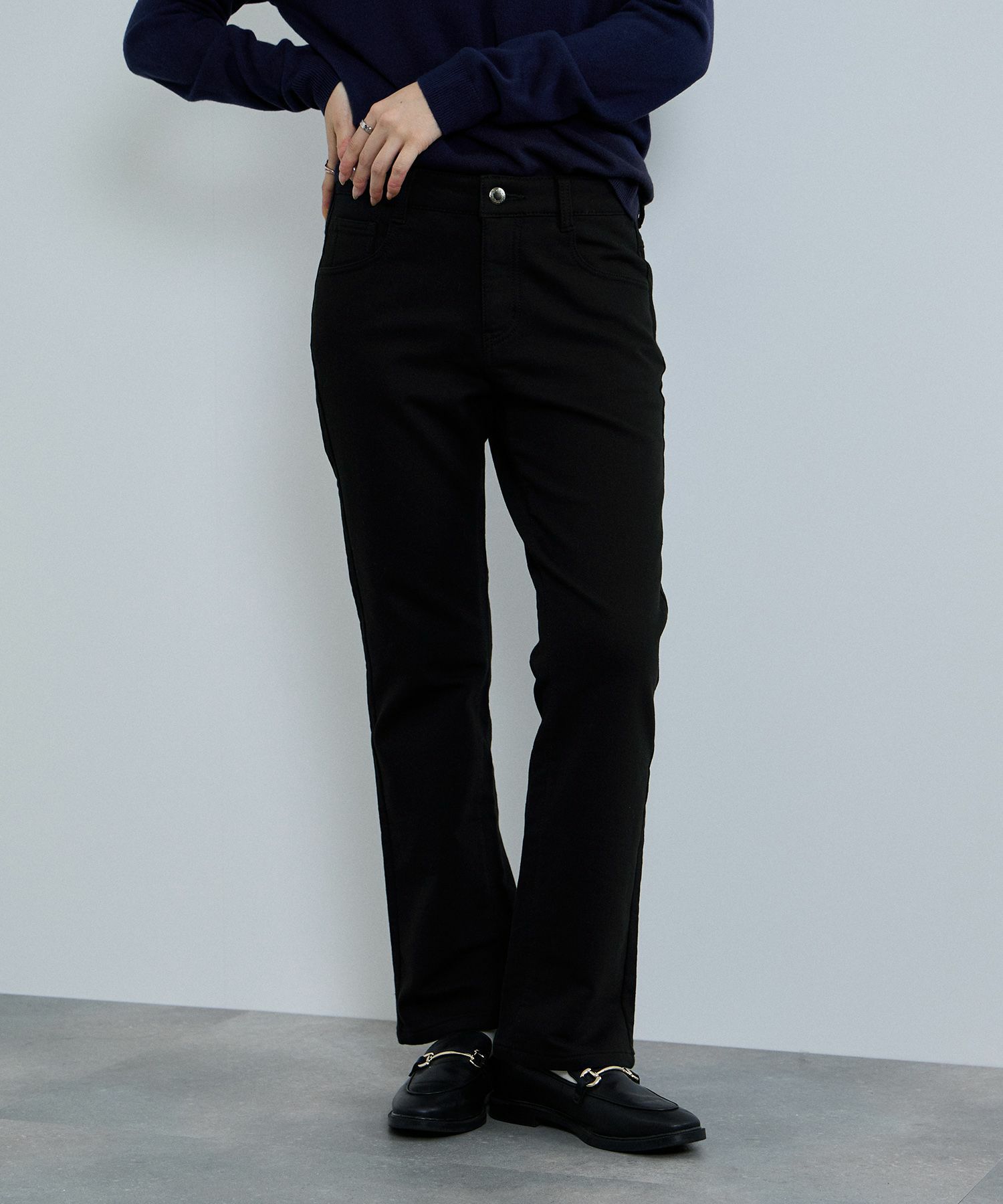 [値下げ]nAvy  マックヒート裏起毛ストレートパンツ レディース商品画像-2