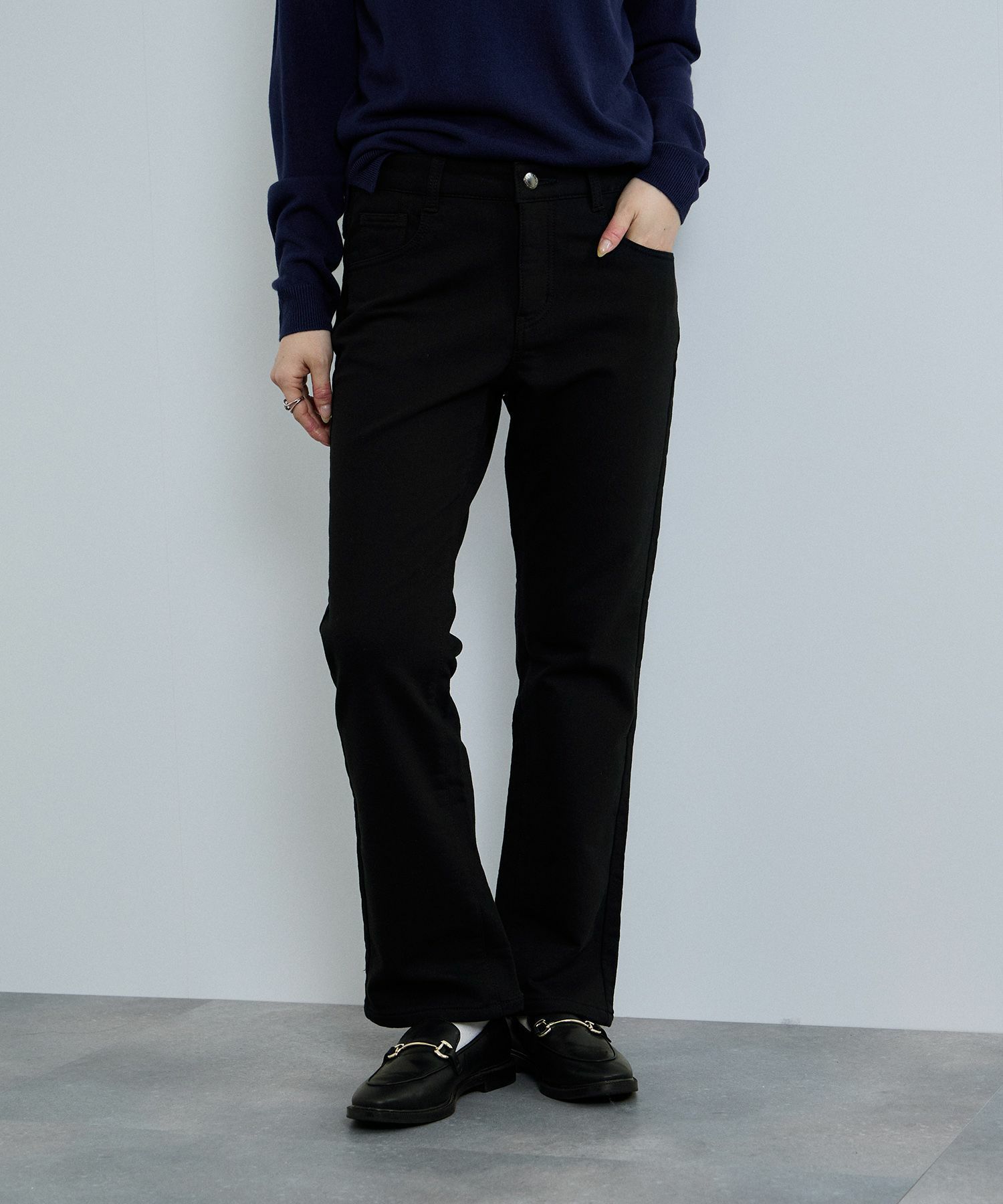 nAvy  マックヒート裏起毛ストレートパンツ レディース商品画像-12