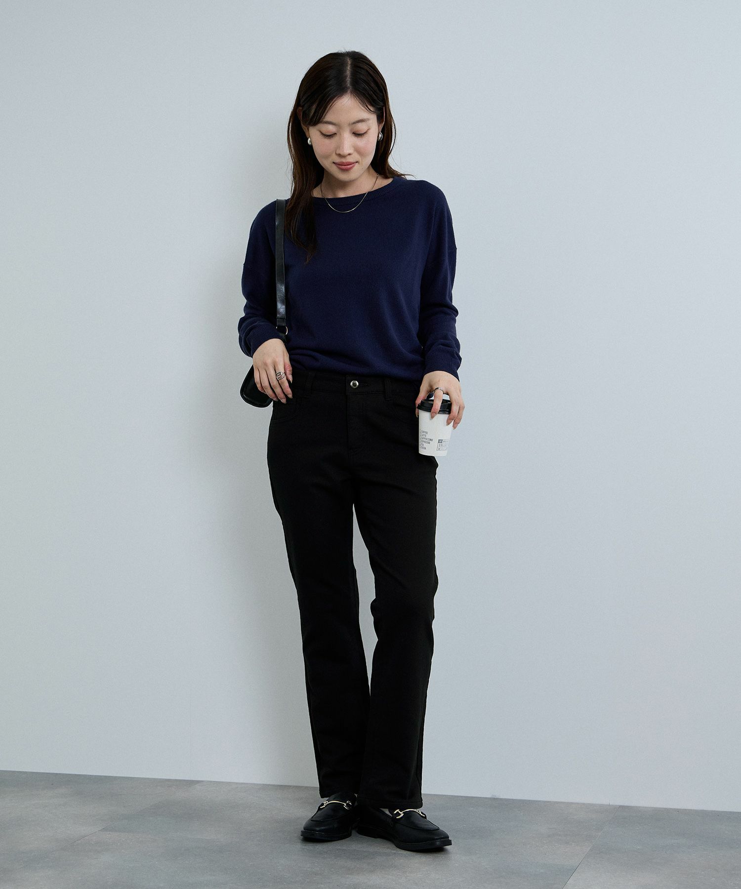 nAvy マックヒート裏起毛ストレートパンツ レディース