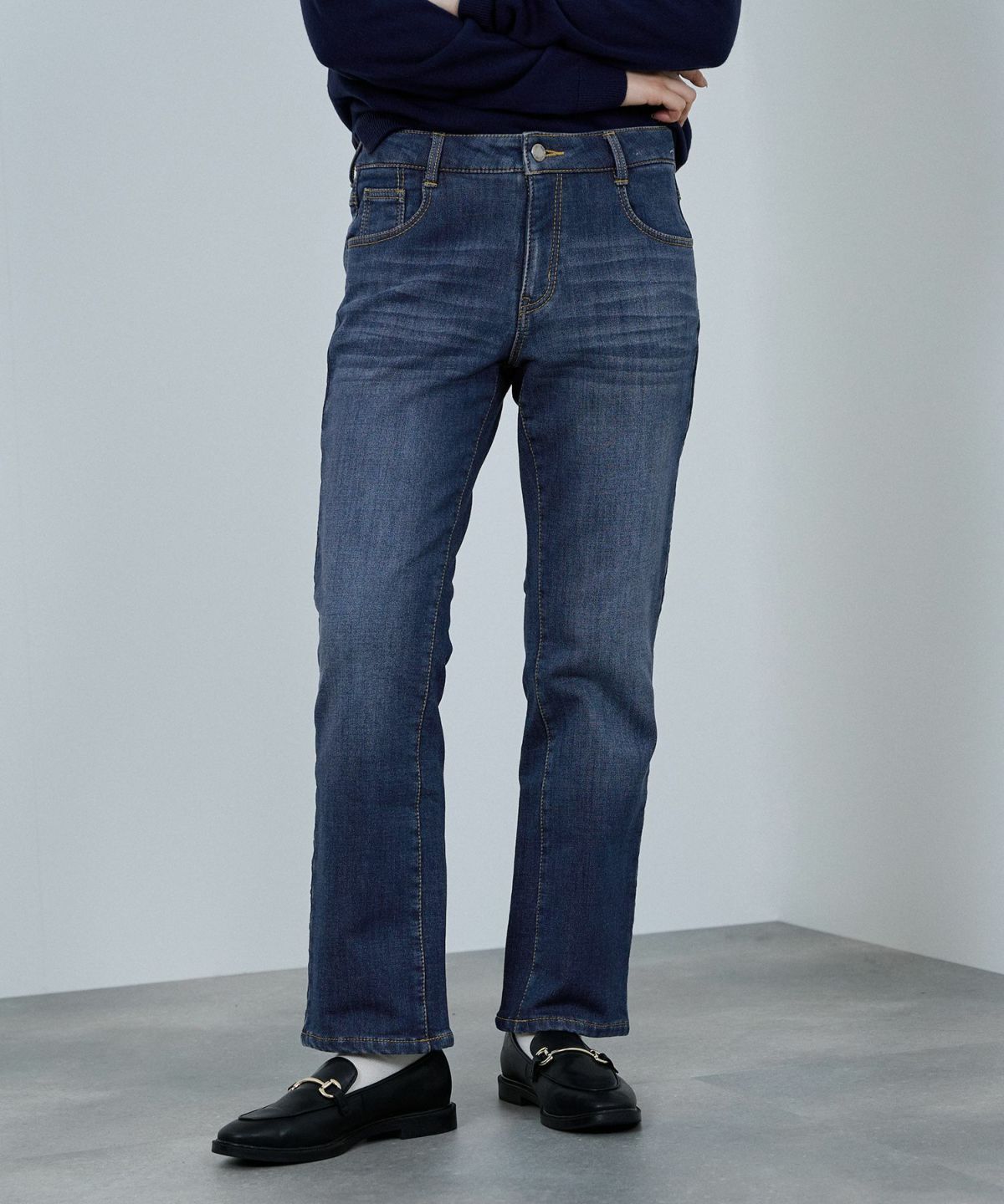 nAvy マックヒート裏起毛スリムストレート レディース