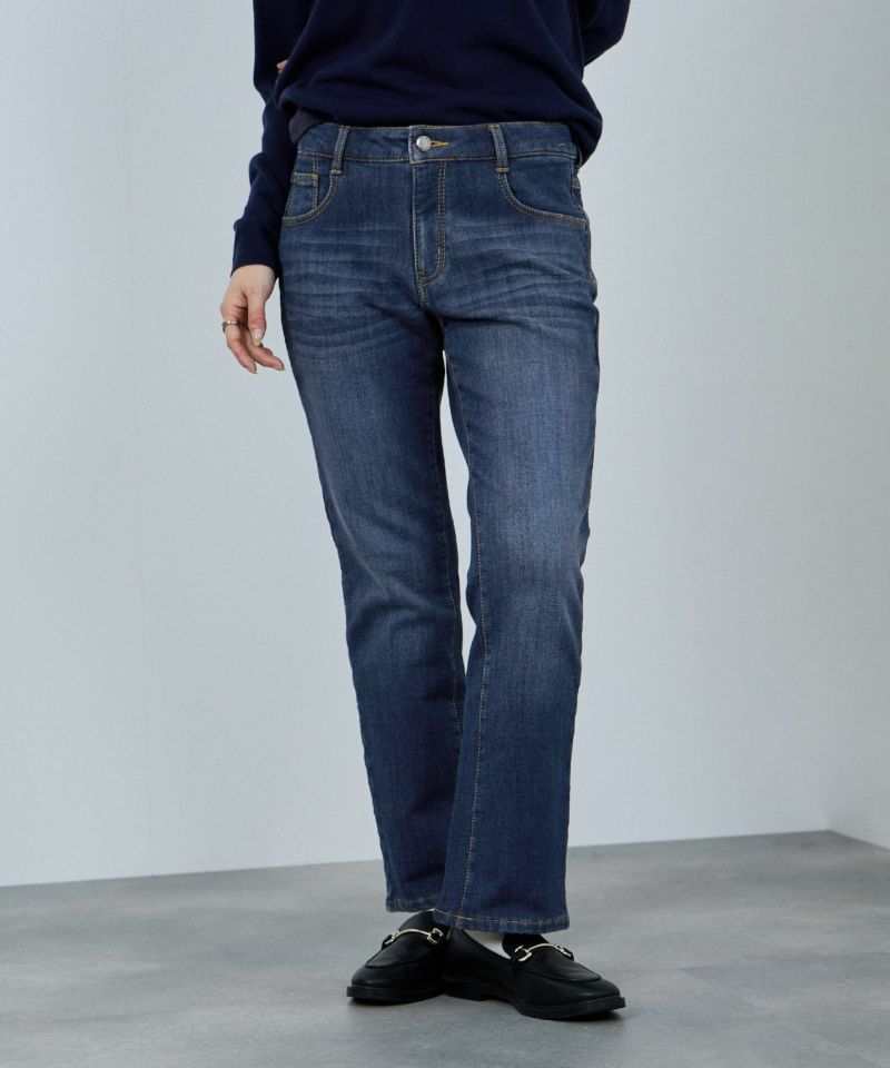 [値下げ]nAvy  マックヒート裏起毛スリムストレート レディース商品画像-4