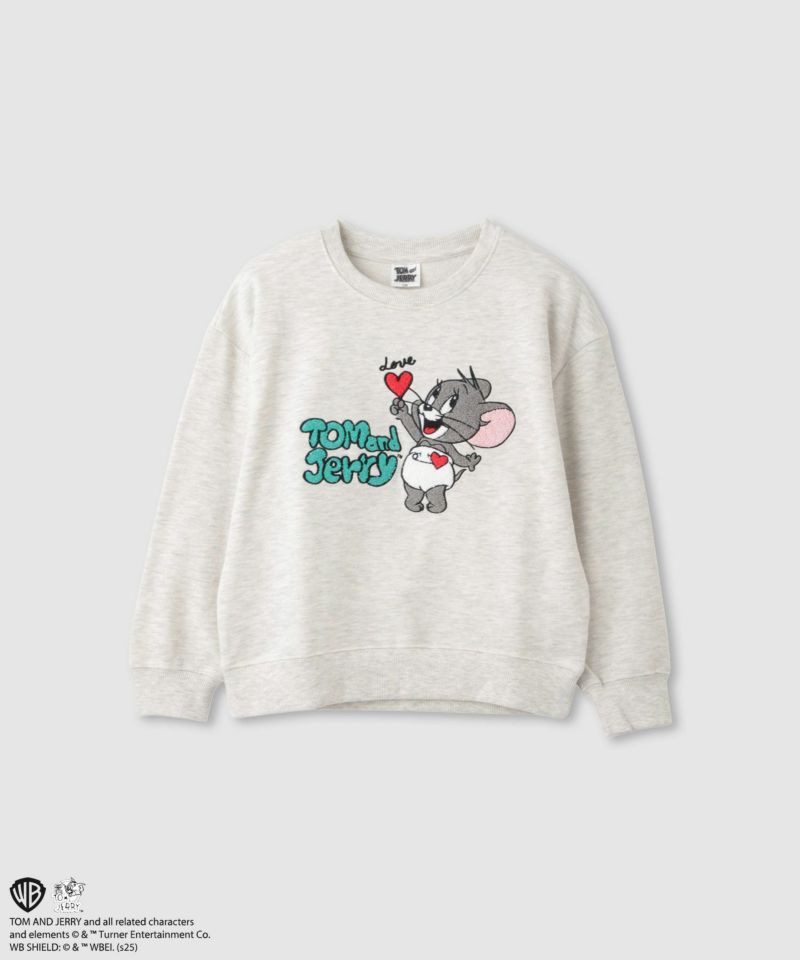 Tom and Jerry タフィー サガラ刺繍トレーナー キッズ商品画像-1