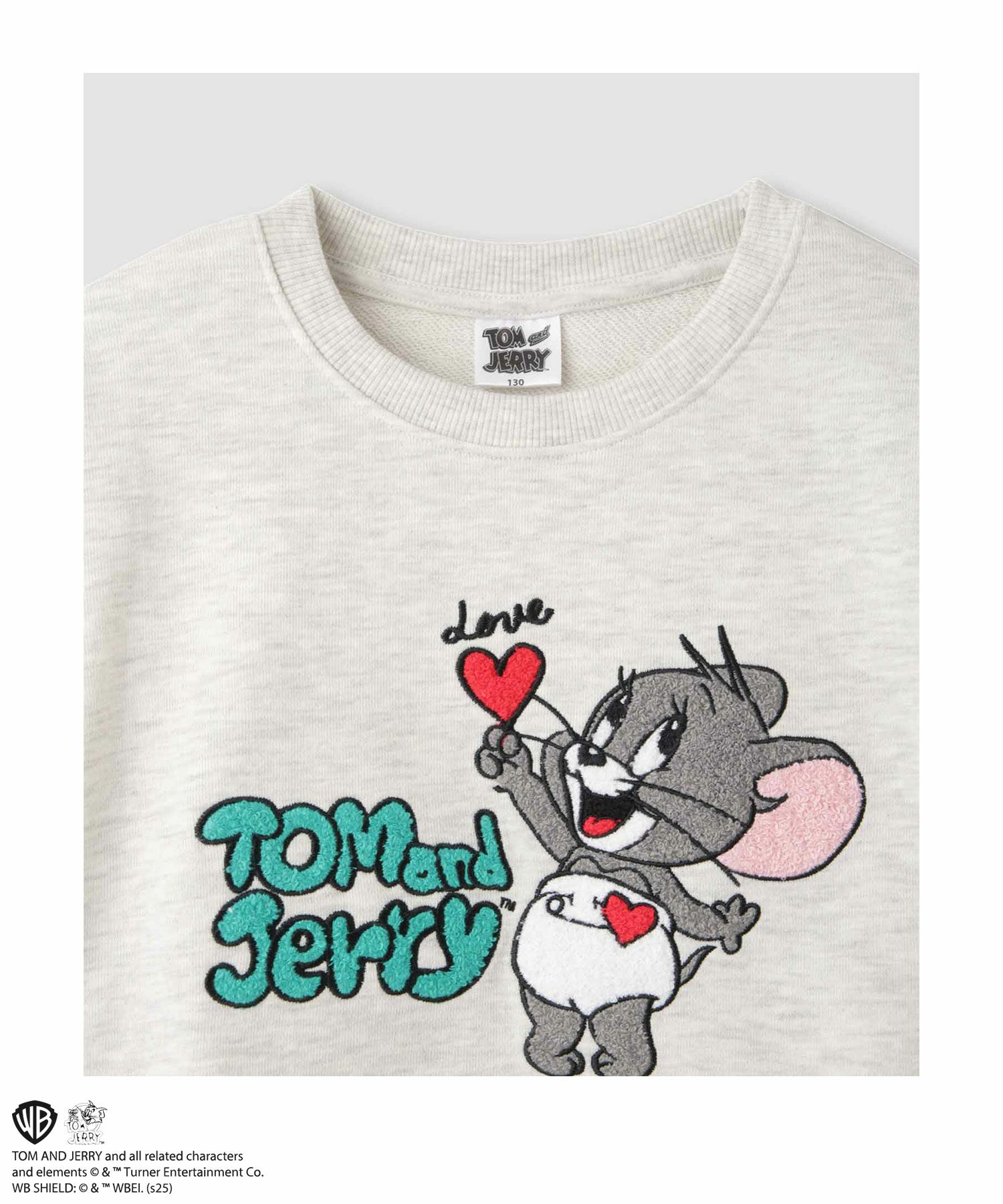 Tom and Jerry タフィー サガラ刺繍トレーナー キッズ