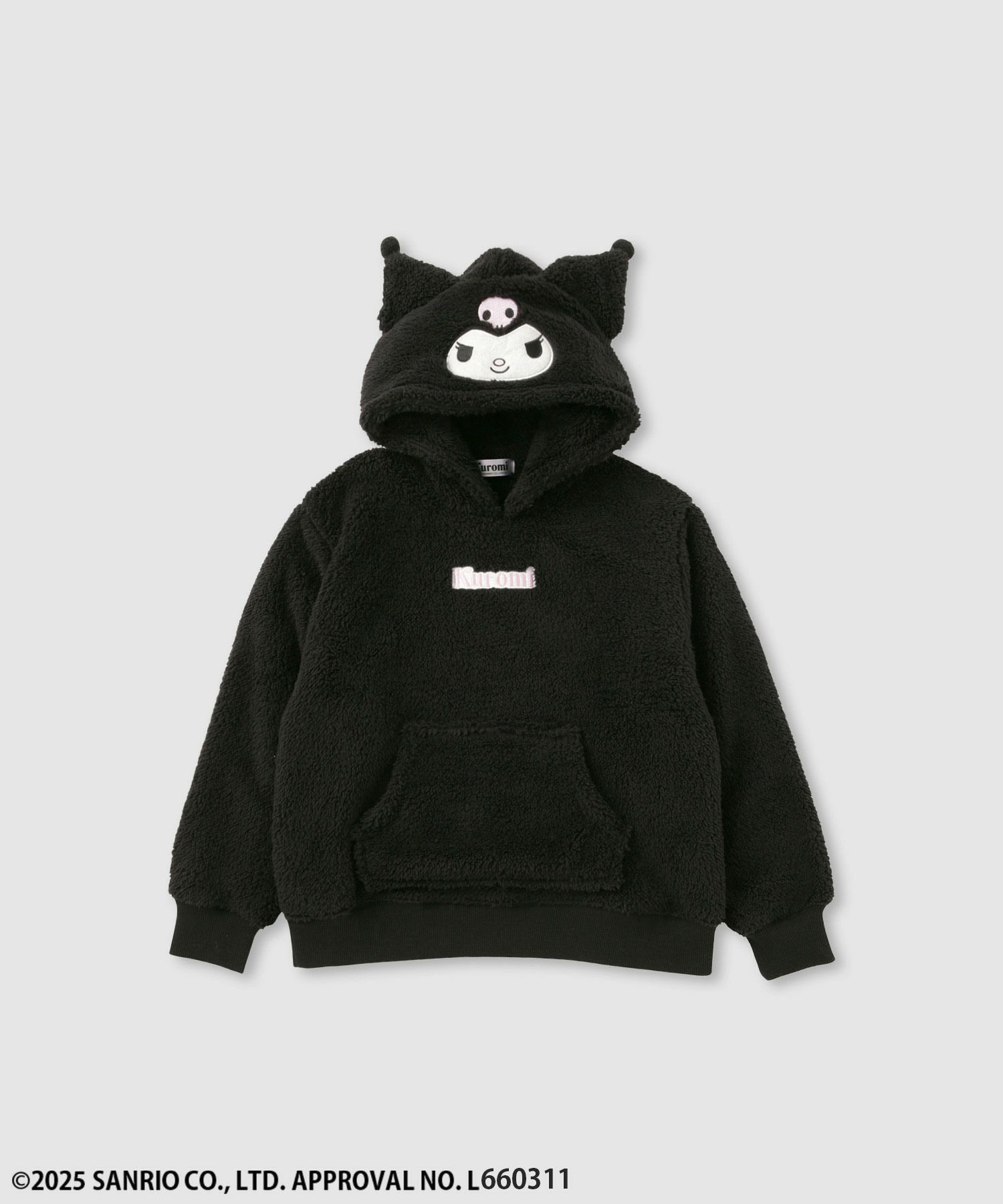 サンリオキャラクターズ クロミ もこもこプルオーバーパーカー キッズ商品サムネイル-1