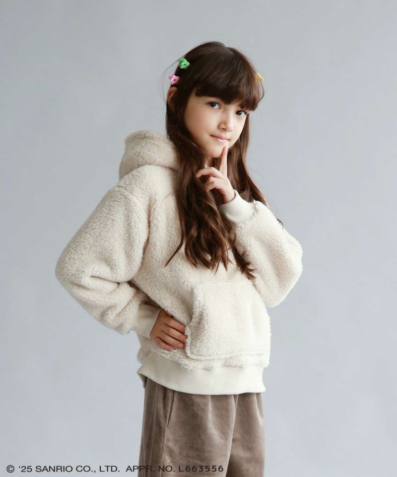 サンリオキャラクターズ ハローキティ もこもこプルオーバーパーカー キッズ商品画像-2