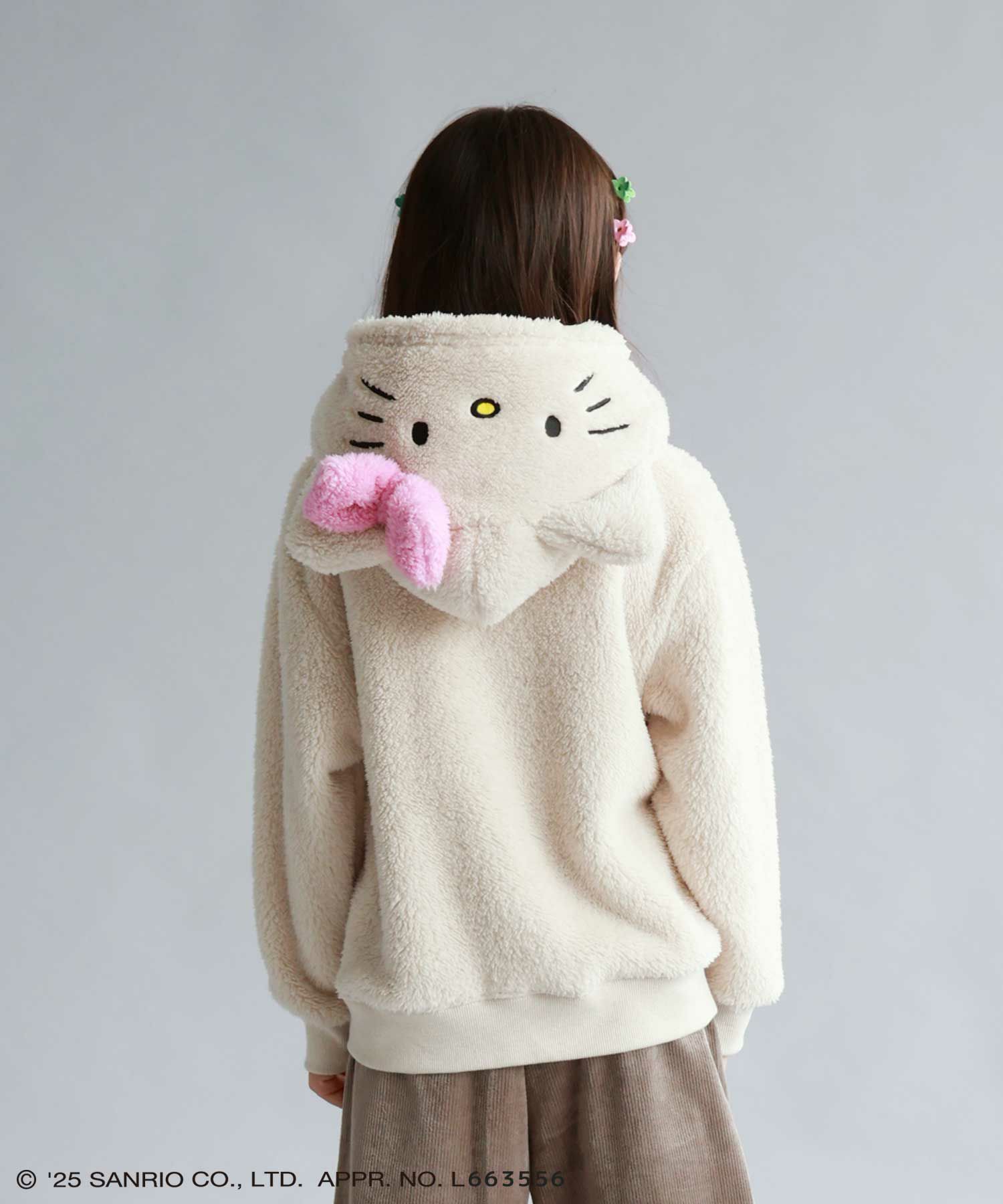 サンリオキャラクターズ ハローキティ もこもこプルオーバーパーカー キッズ