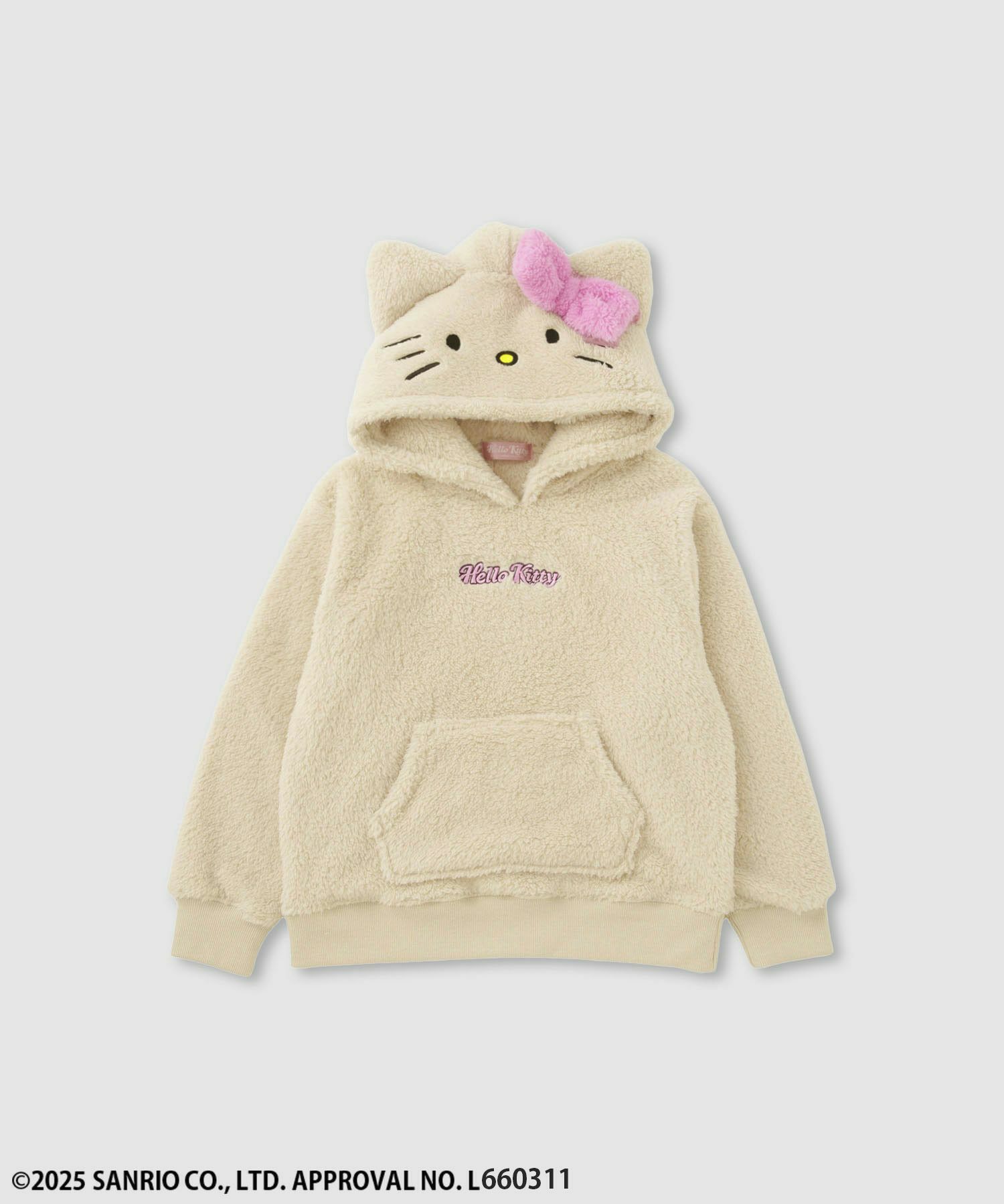 サンリオキャラクターズ ハローキティ もこもこプルオーバーパーカー キッズ商品画像-9