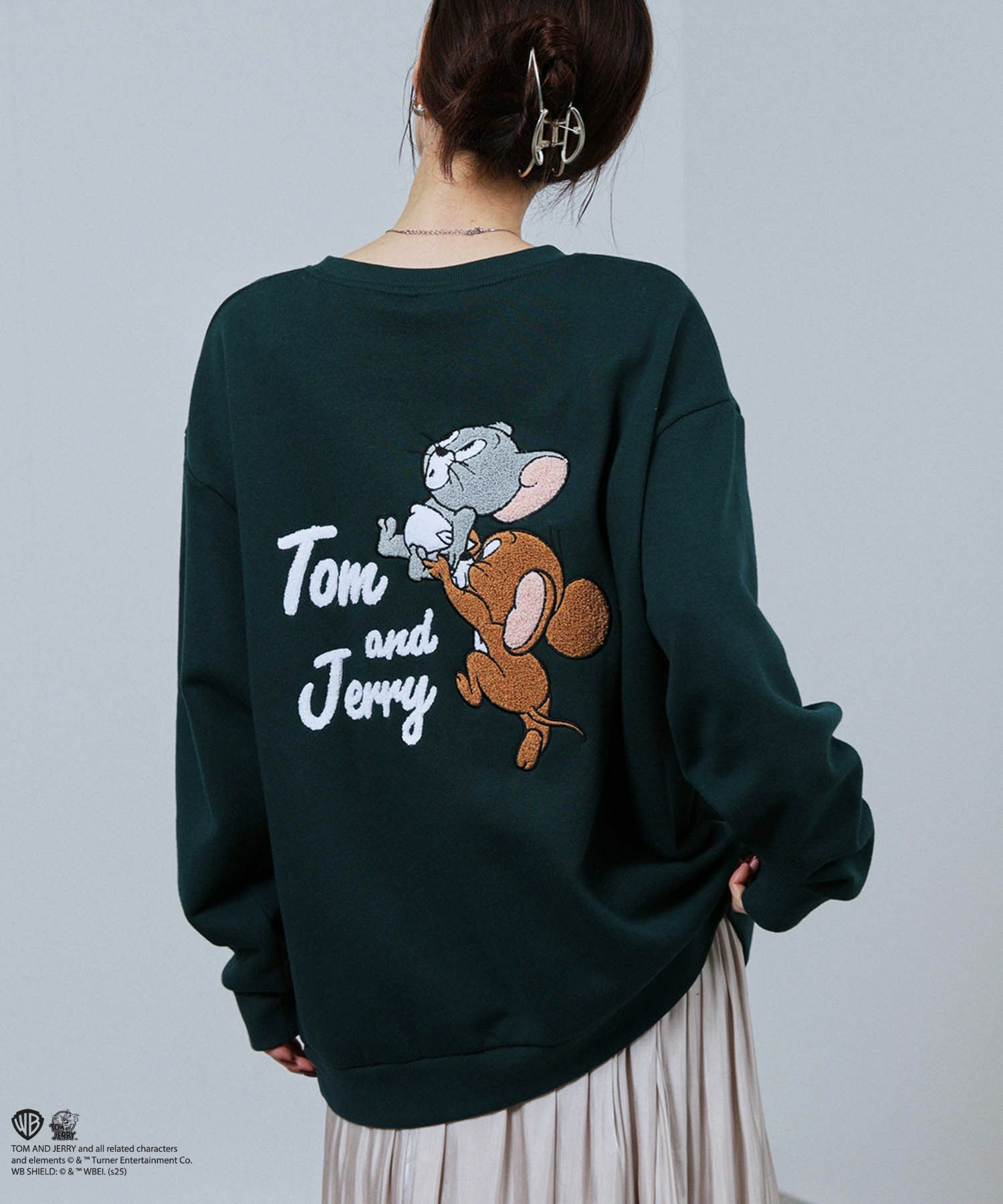 Tom and Jerry サガラ刺繍トレーナー メンズ