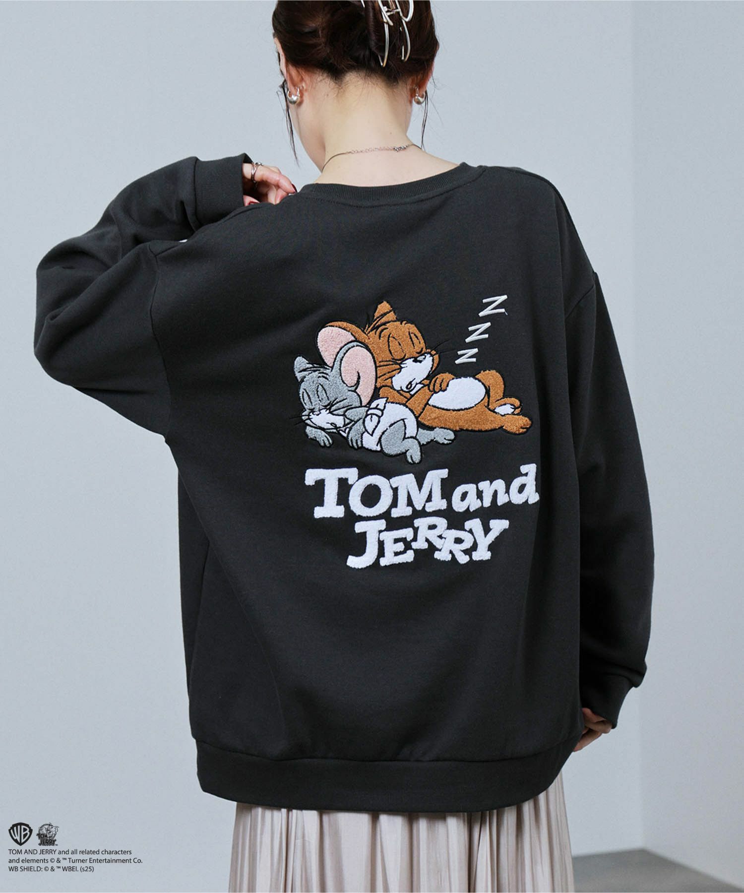 Tom and Jerry サガラ刺繍トレーナー メンズ