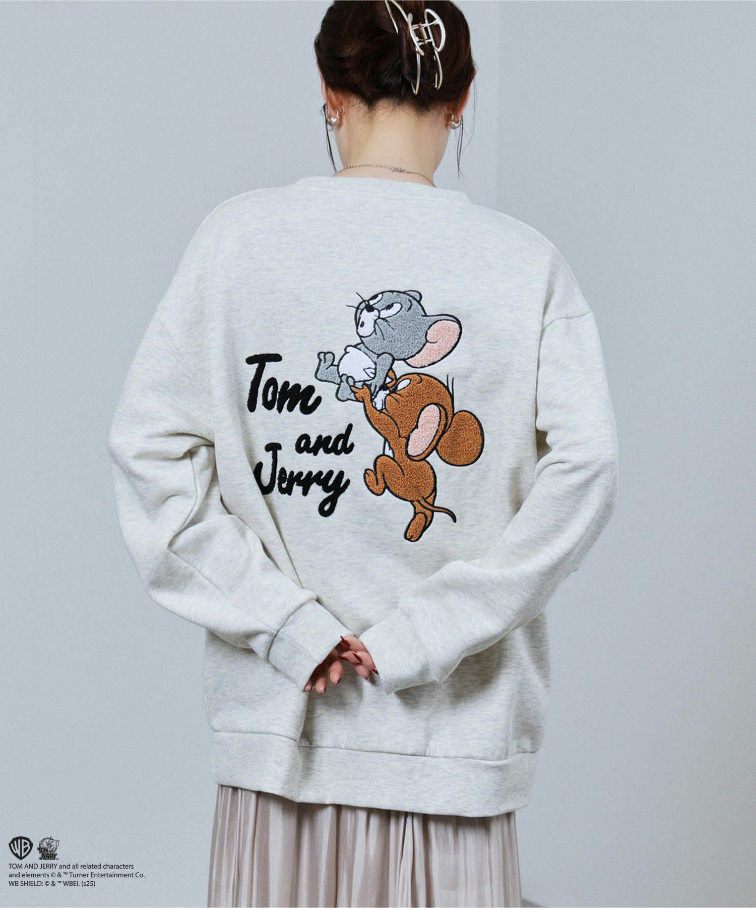 Tom and Jerry サガラ刺繍トレーナー メンズ