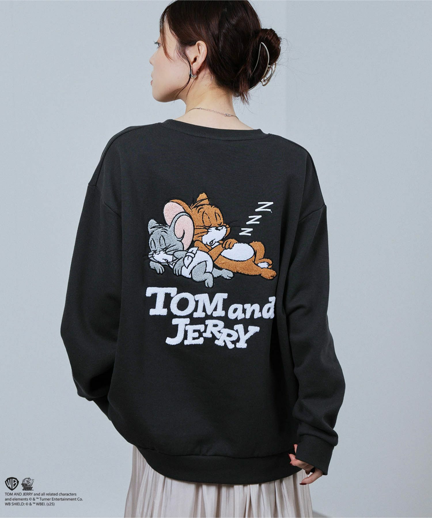 Tom and Jerry サガラ刺繍トレーナー メンズ