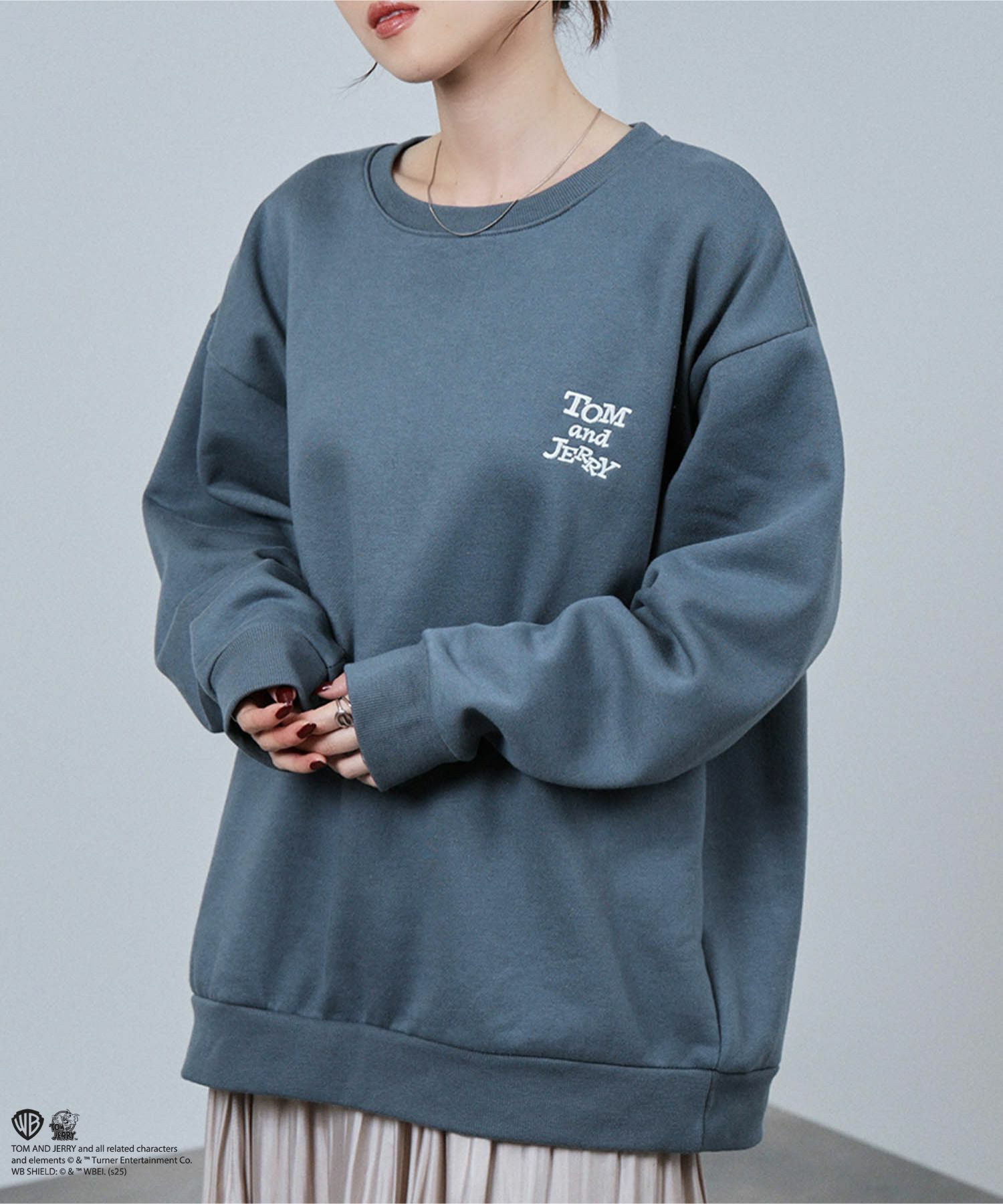 Tom and Jerry サガラ刺繍トレーナー メンズ