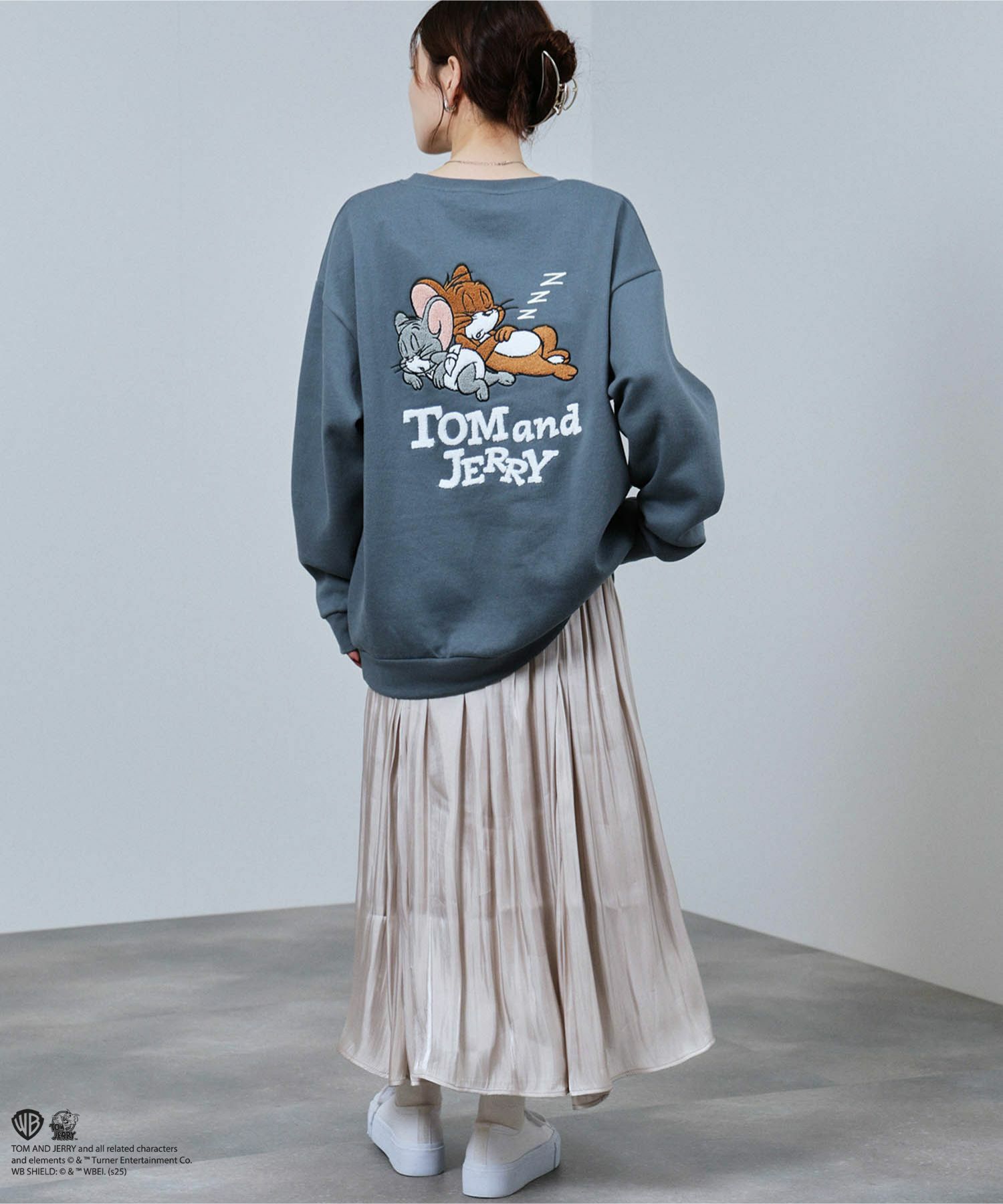 Tom and Jerry サガラ刺繍トレーナー メンズ