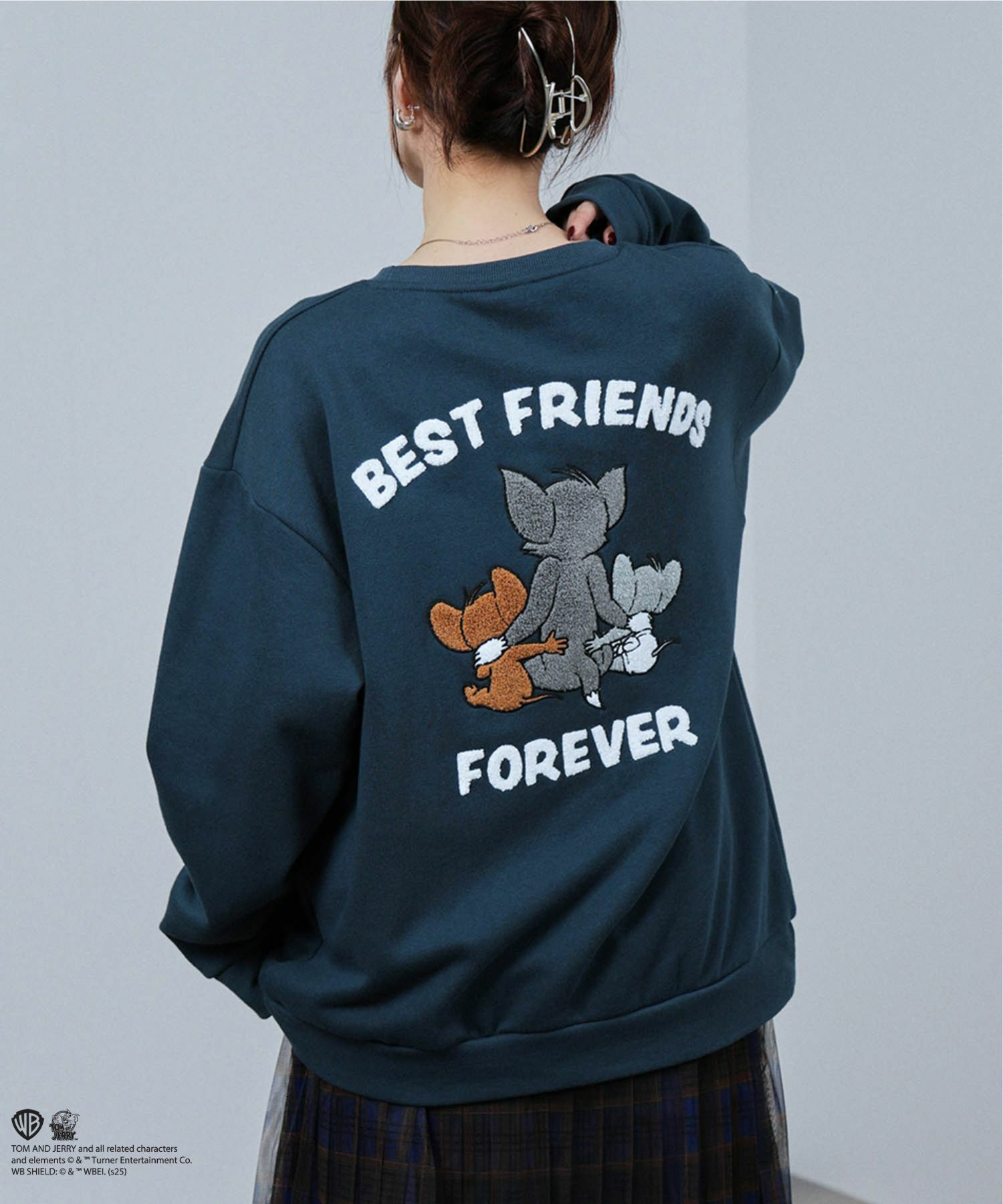 Tom and Jerry トム ジェリー タフィー サガラトレーナー メンズ商品画像-1