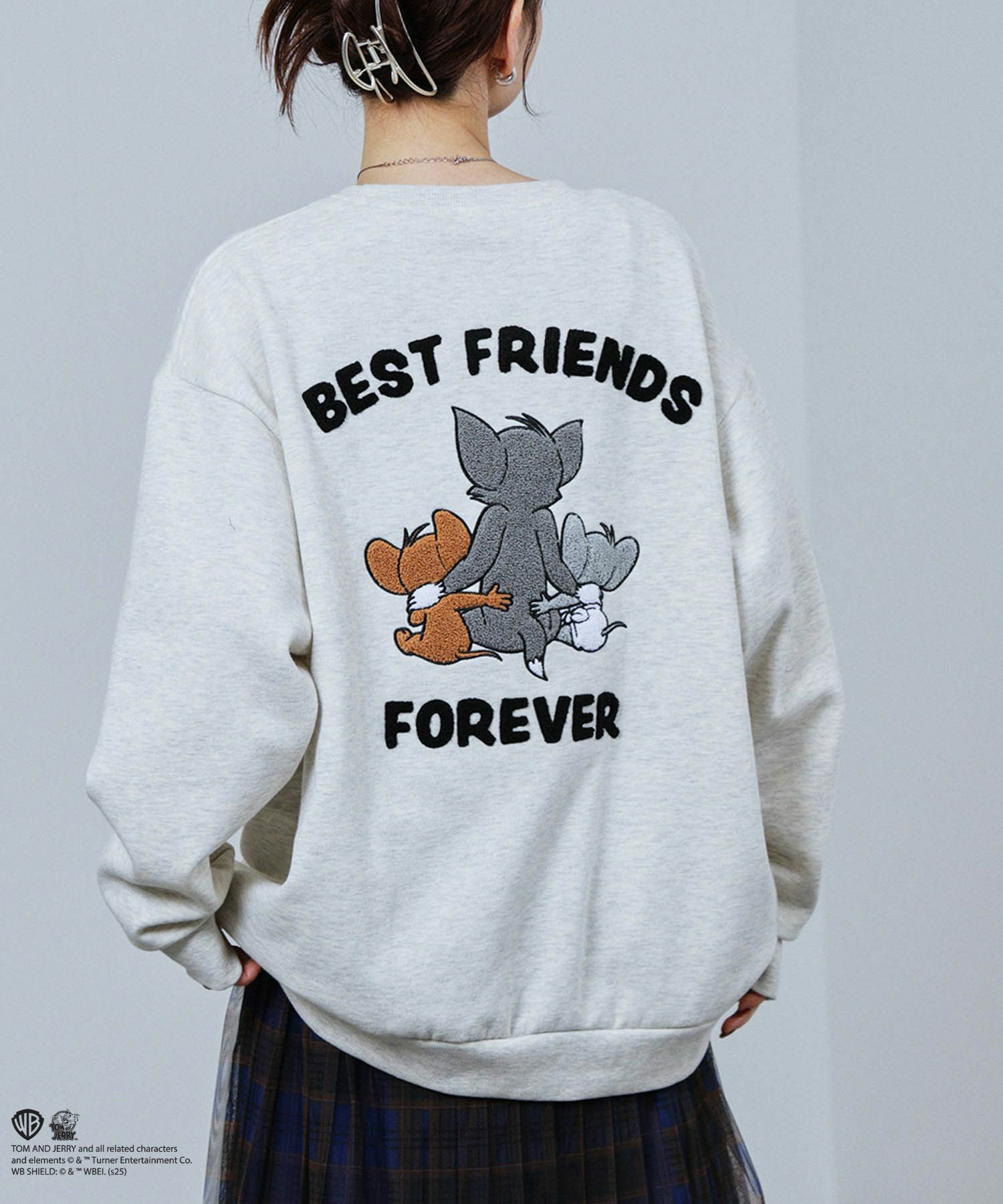 Tom and Jerry トム ジェリー タフィー サガラトレーナー メンズ商品画像-2