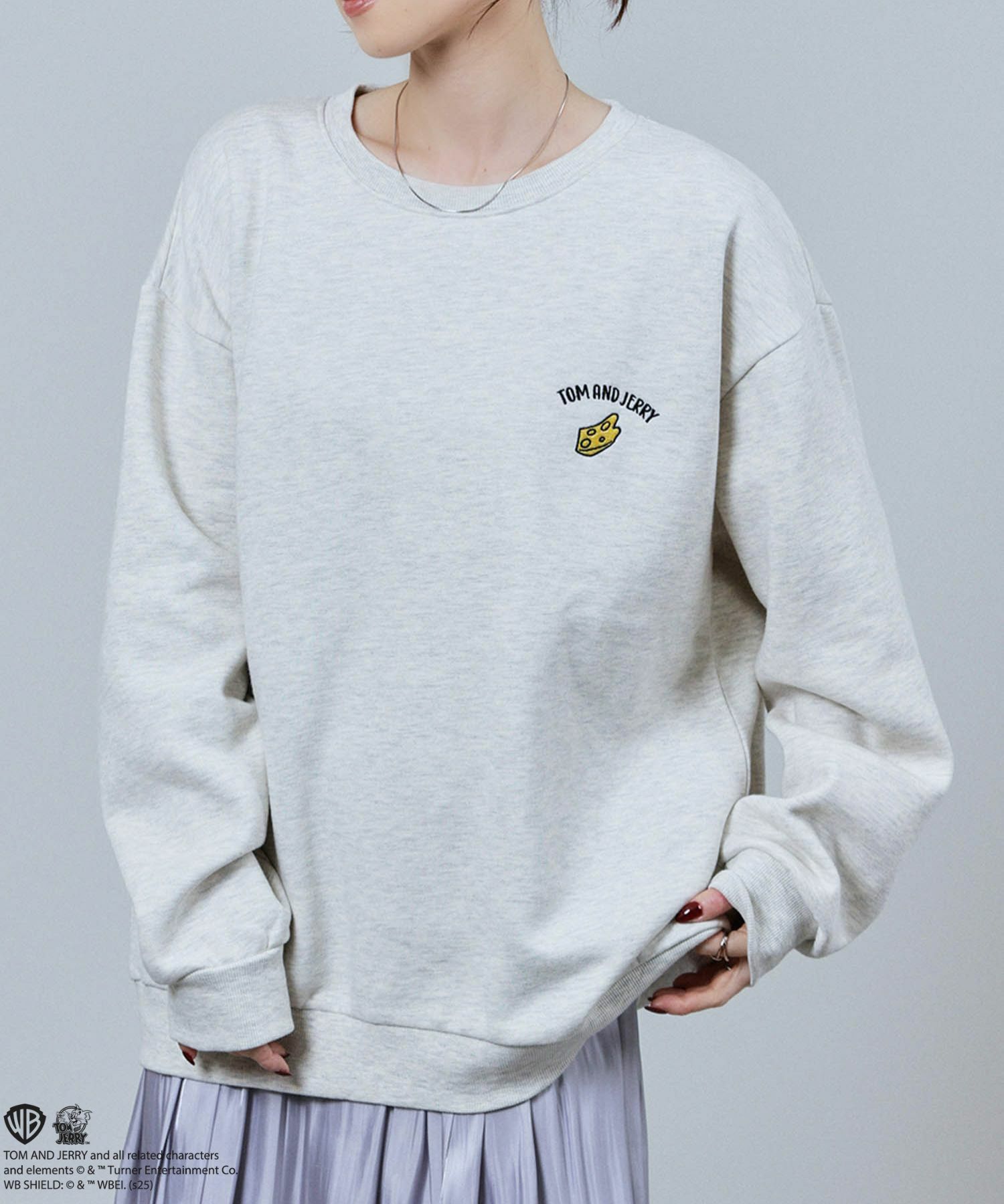 Tom and Jerry 刺繍トレーナー メンズ
