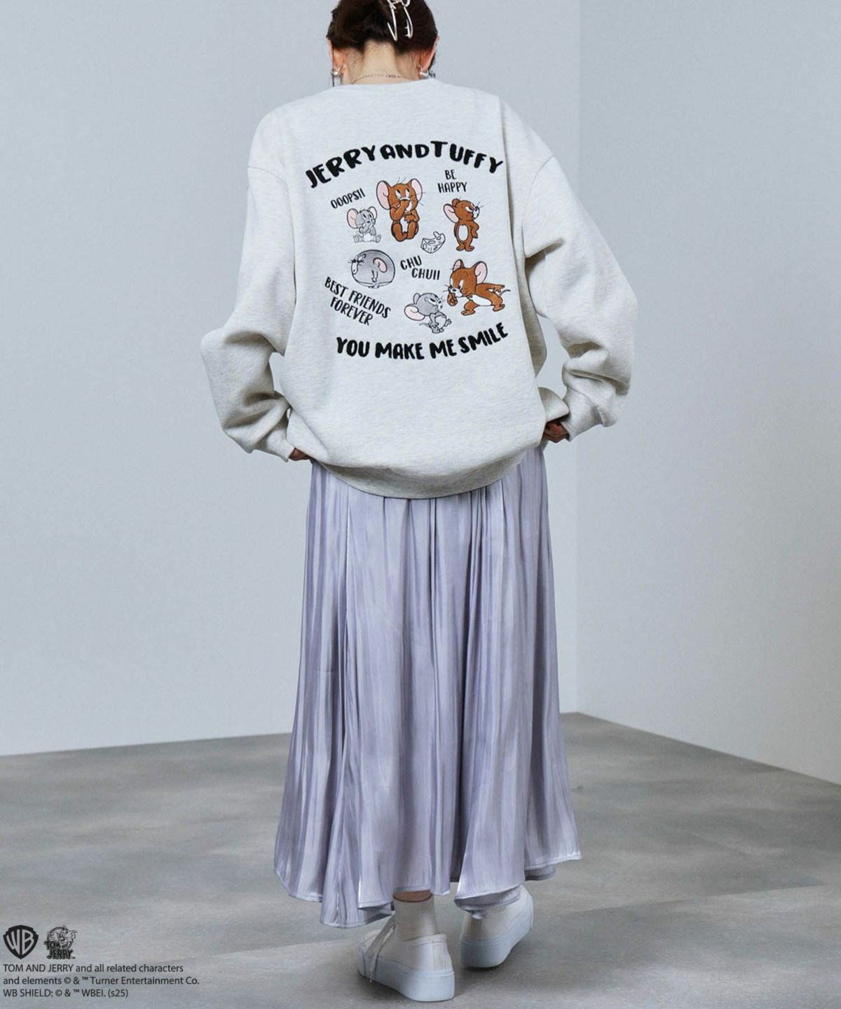 Tom and Jerry 刺繍トレーナー メンズ