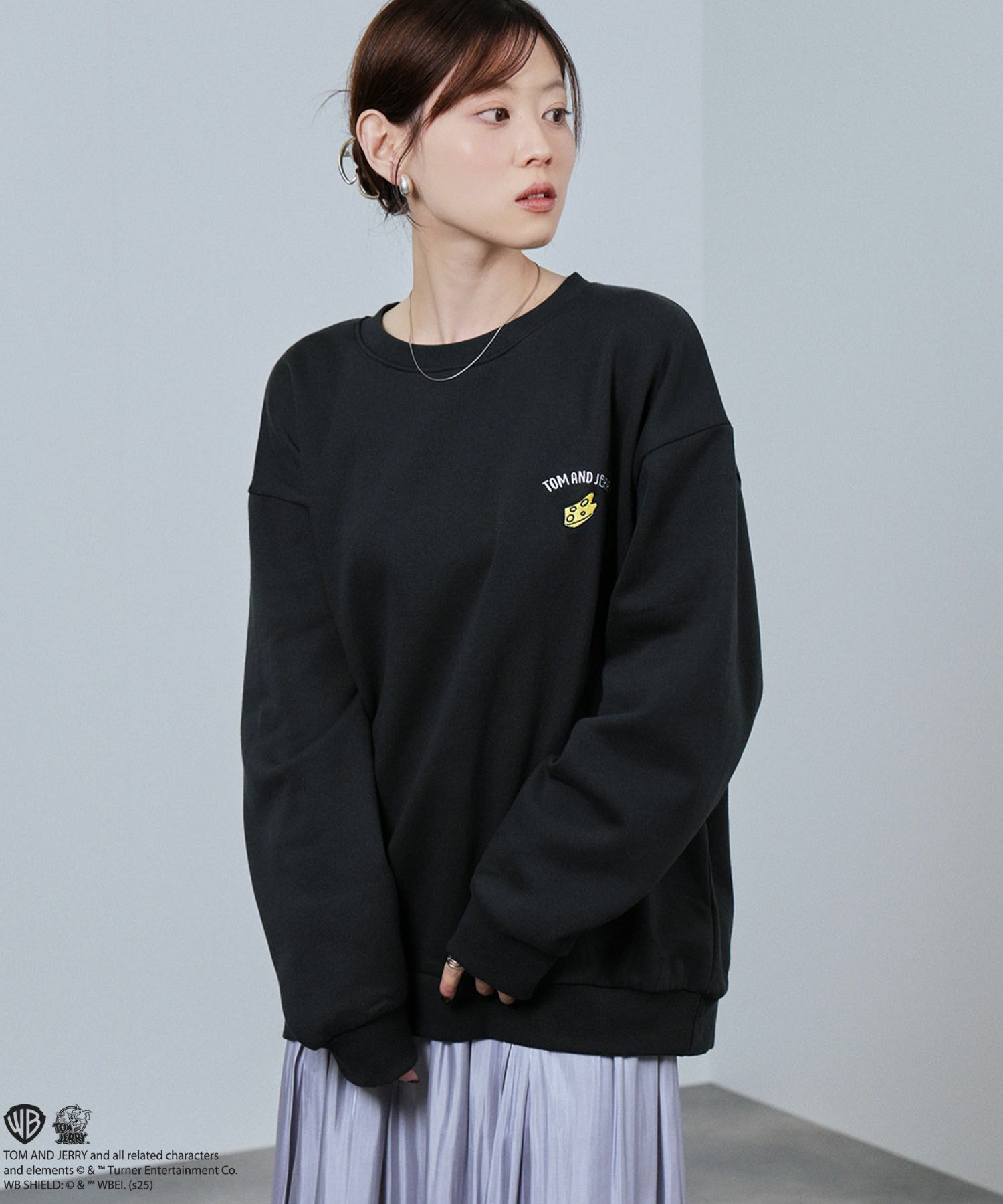 Tom and Jerry 刺繍トレーナー メンズ