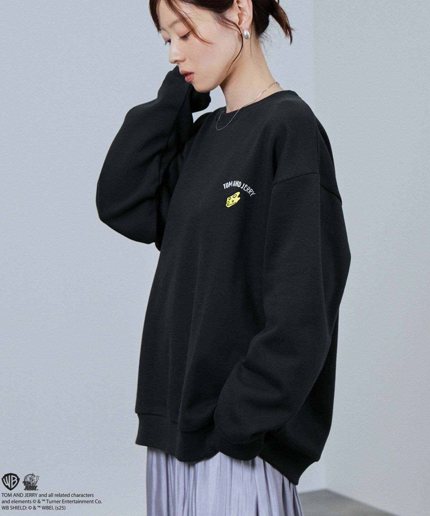 Tom and Jerry 刺繍トレーナー メンズ