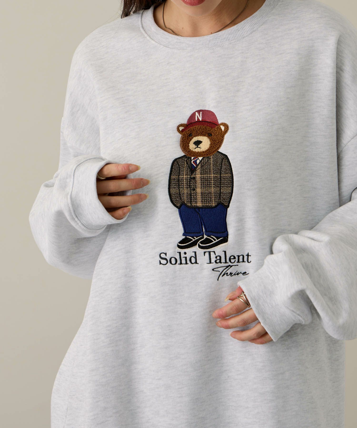 QUASH  ベアーサガラ刺繍トレーナー メンズ商品サムネイル-5