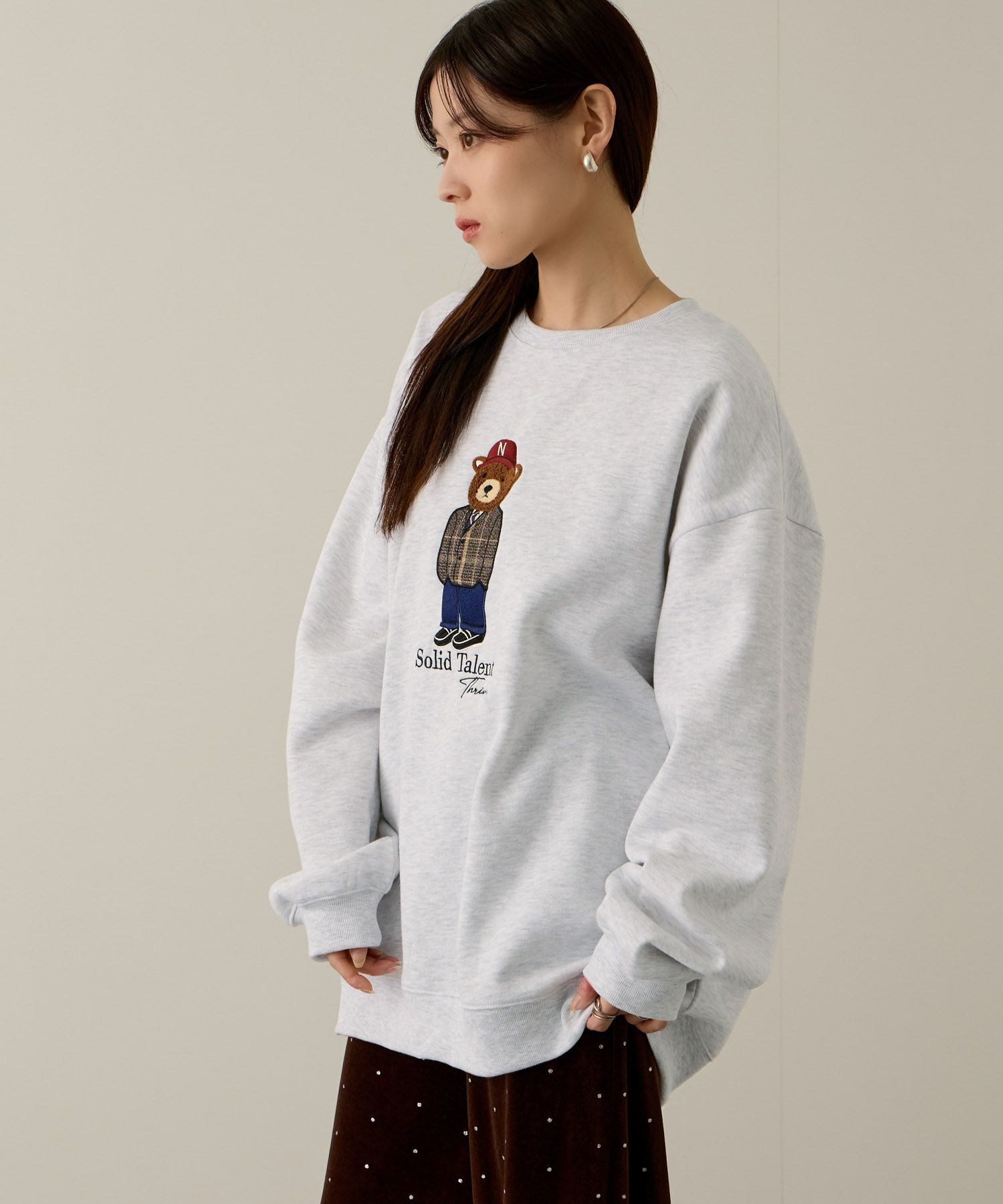 QUASH ベアーサガラ刺繍トレーナー メンズ