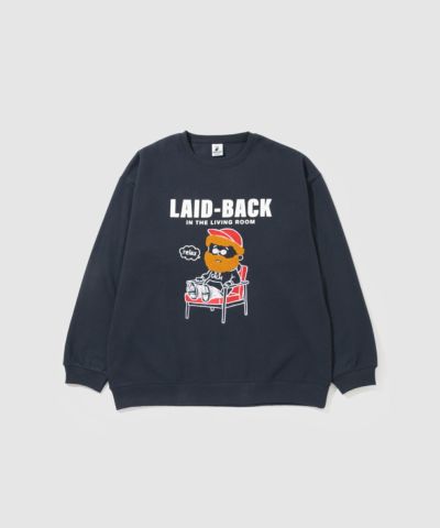 ミニヒゲサガラ刺繍トレーナー メンズ