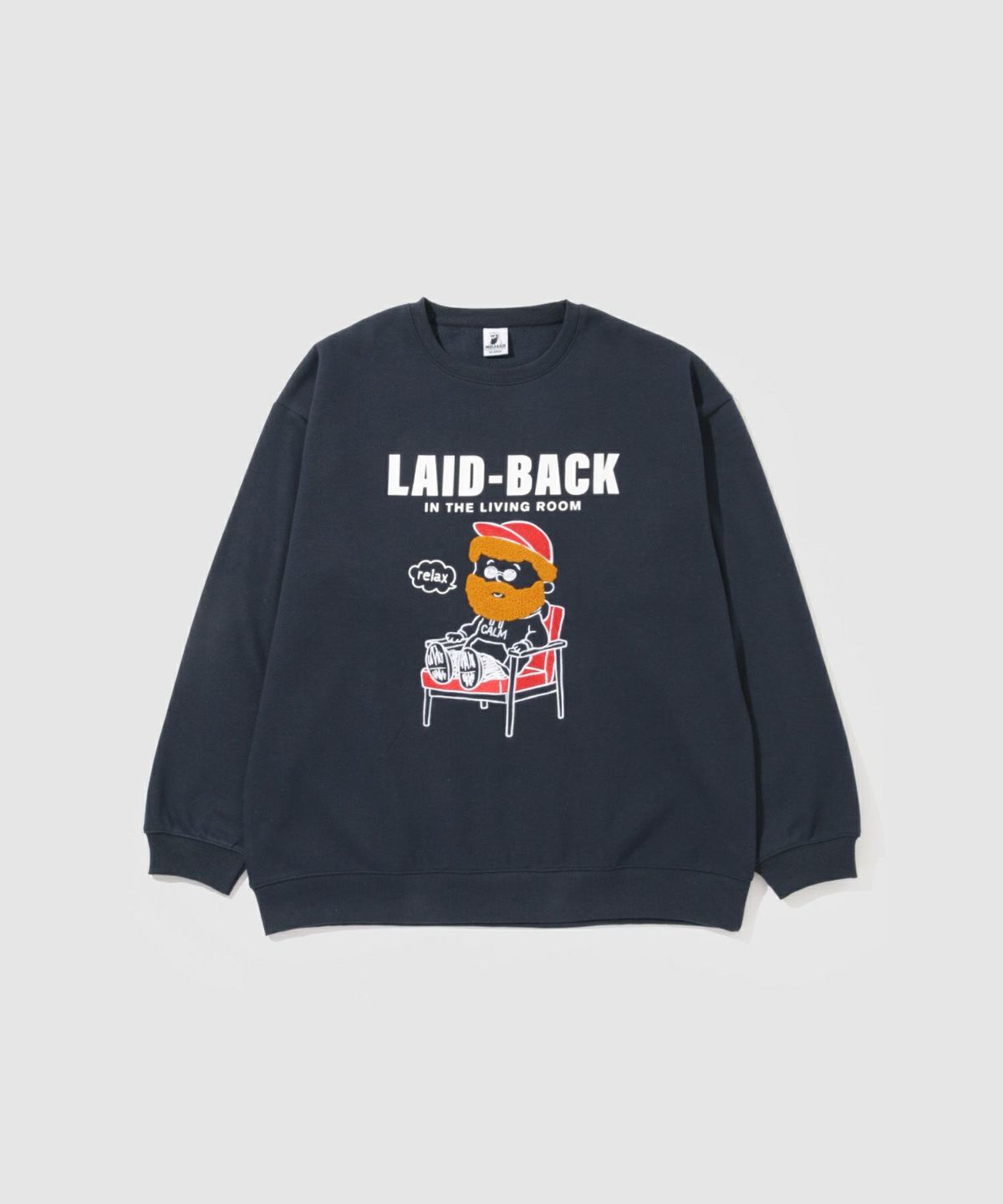 ミニヒゲサガラ刺繍トレーナー メンズ