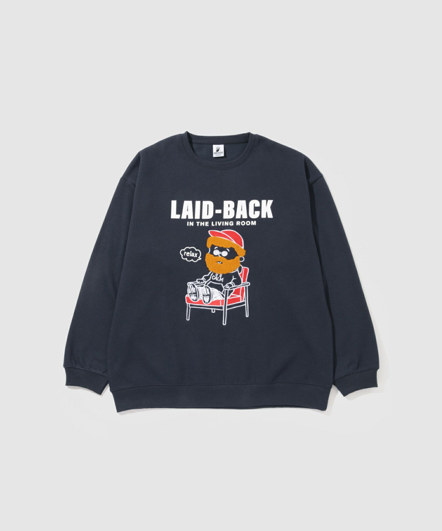 ミニヒゲサガラ刺繍トレーナー メンズ