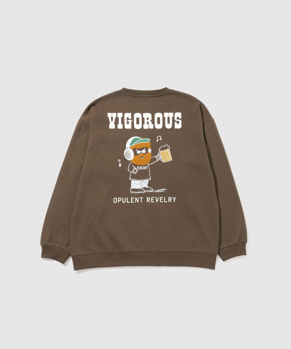 ミニヒゲサガラ刺繍トレーナー メンズ